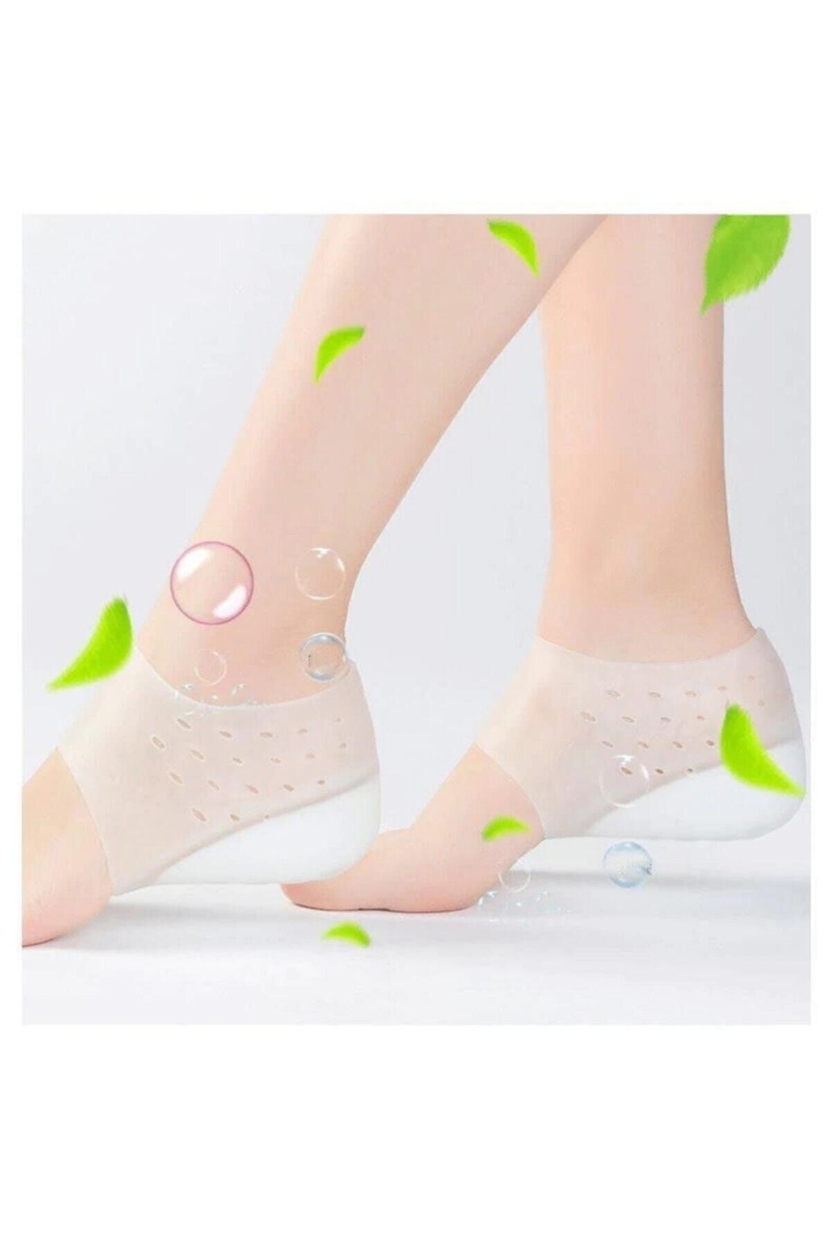 CMT Boy Uzatıcı Silikon Unisex Topuk Çorabı Gizli Topuk Yükseltici