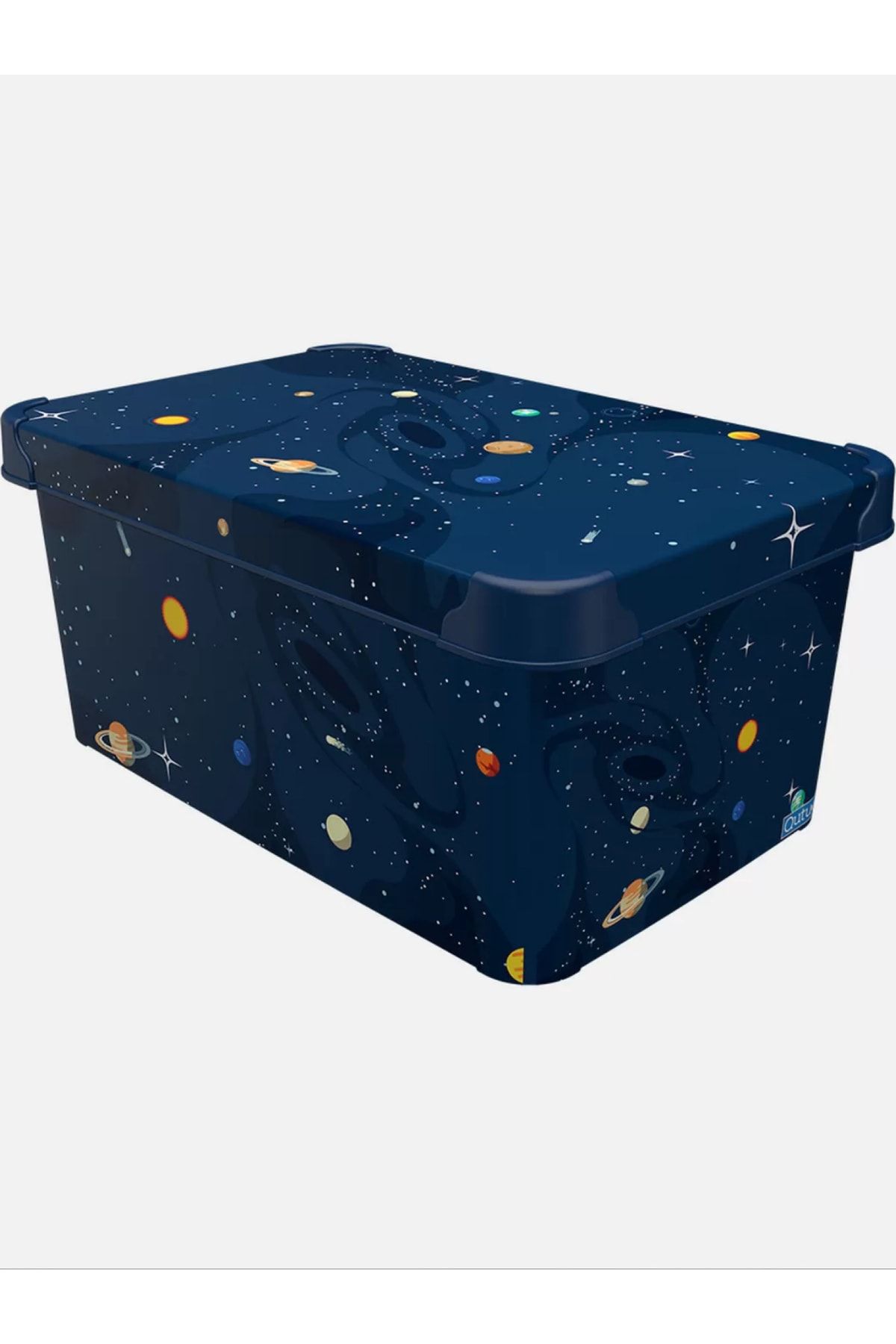 QUTU 10 Lt Planets Gezegenler 34,5x23x16 Kapaklı Saklama Kutusu Style Box Düzenleyici Dekoratif Kutu