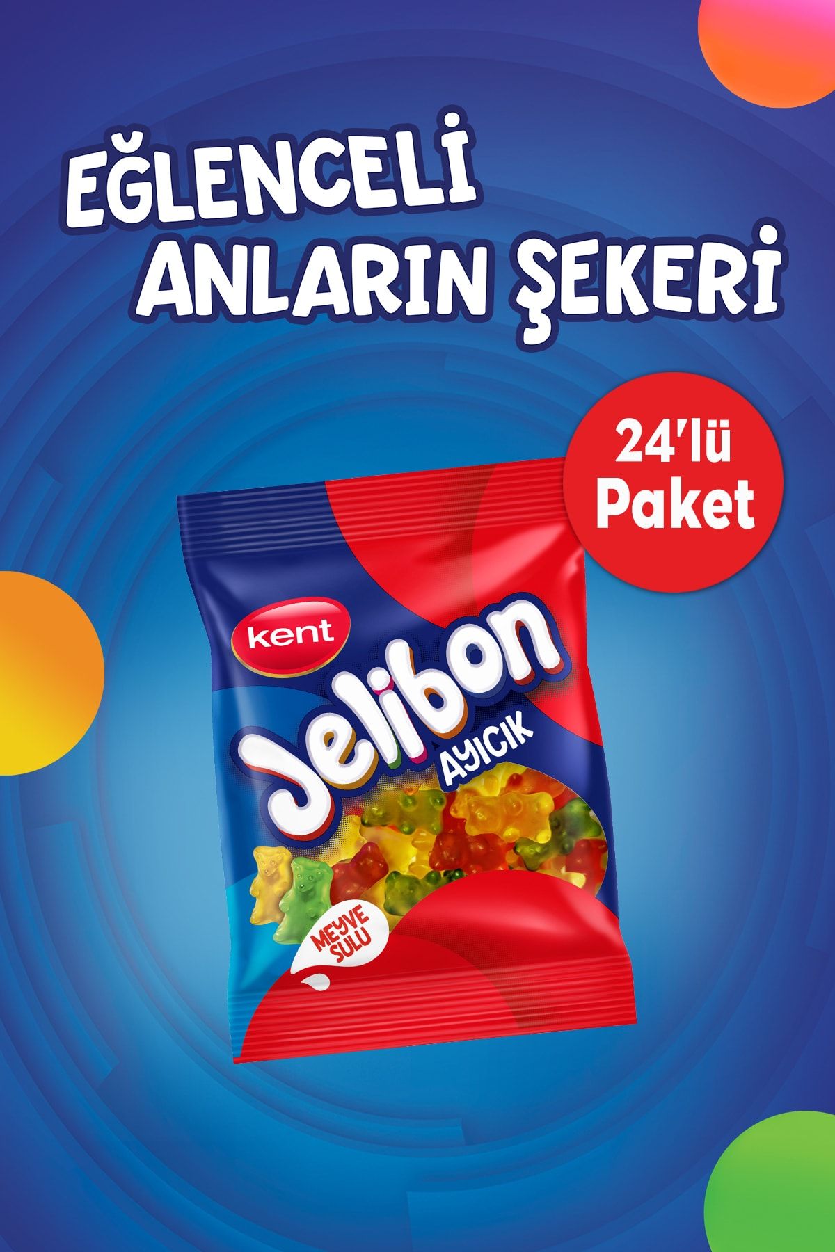 Jelibon Ayıcık Meyve Sulu Şekerleme 80 gr - 24'lü Paket