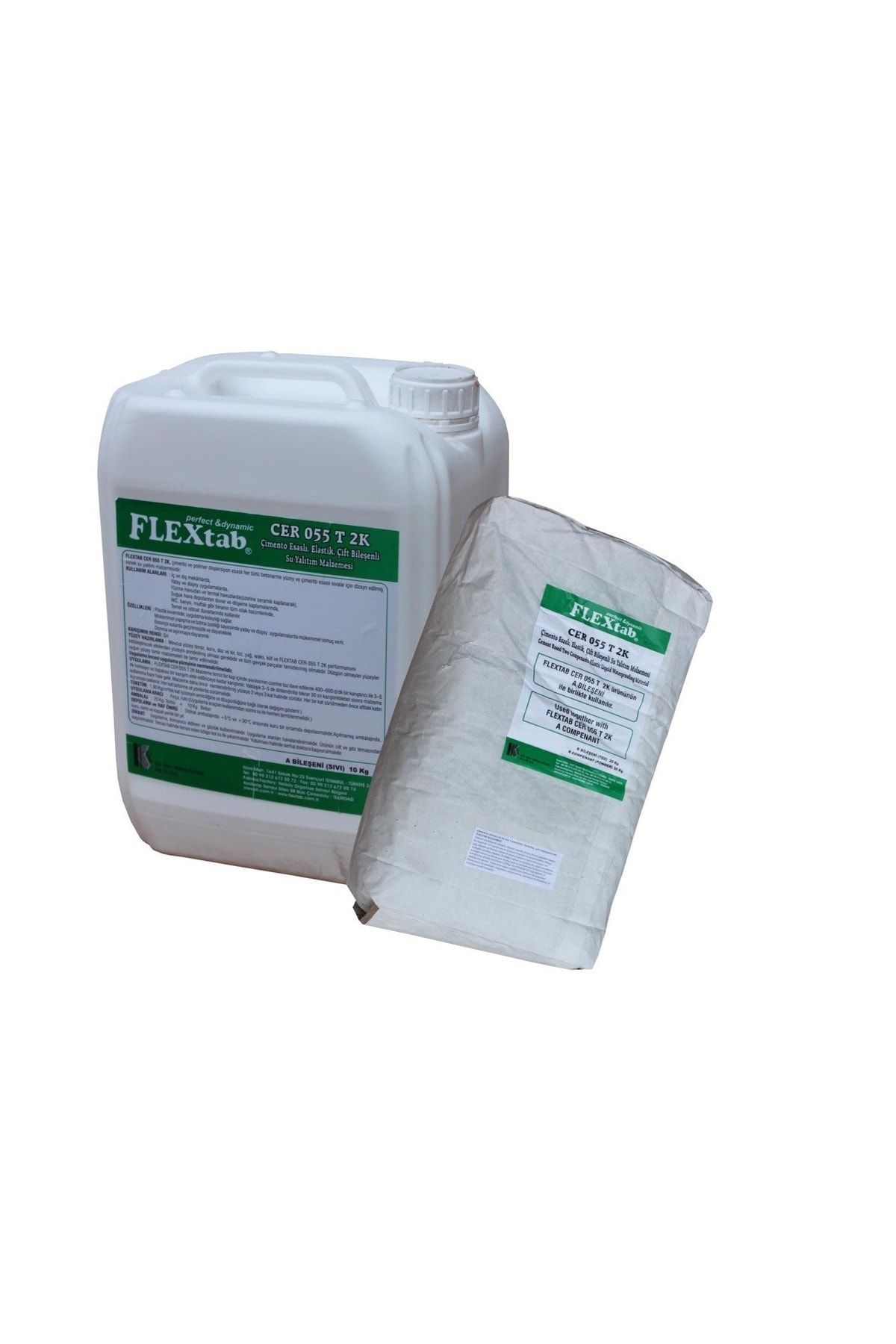 flextab Flex2aknon Elastromerik Reçine Esaslı Çift Bileşenli Likit Su Yalıtım Malzemesi 10+20 kg