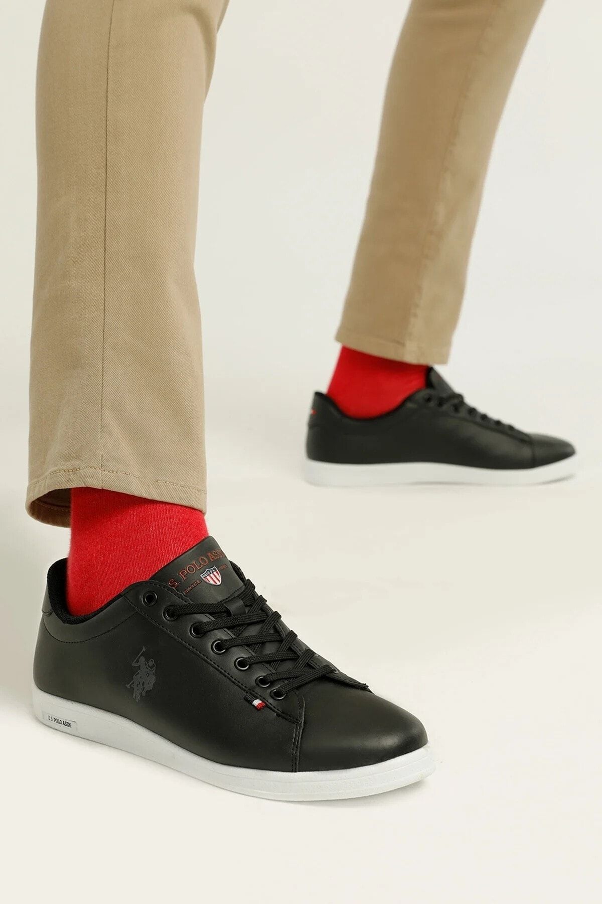 U.S. Polo Assn. Franco Günlük Unisex Sneaker Ayakkabı Siyah-beyaz