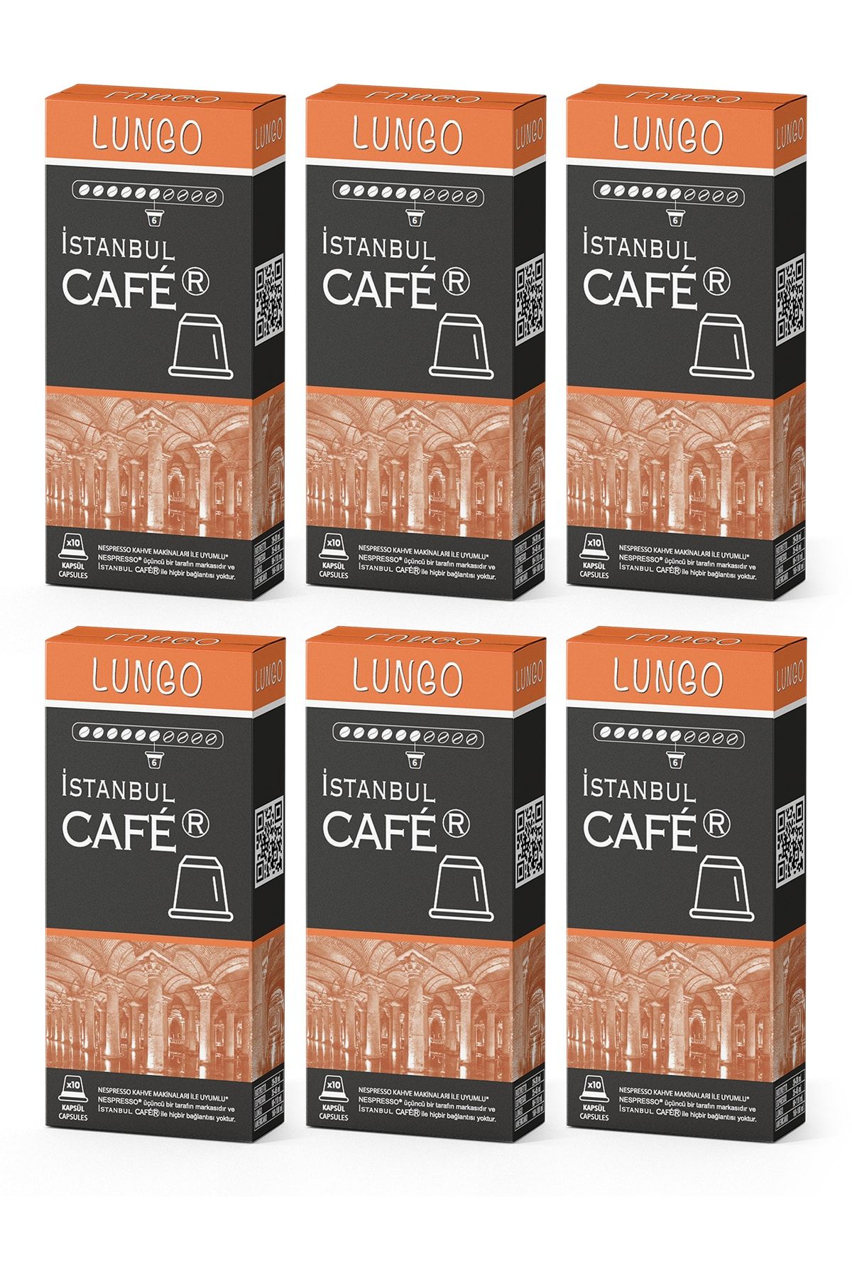 İstanbul Cafer Nespresso® Uyumlu Kapsül Kahve Lungo 60 Kapsül