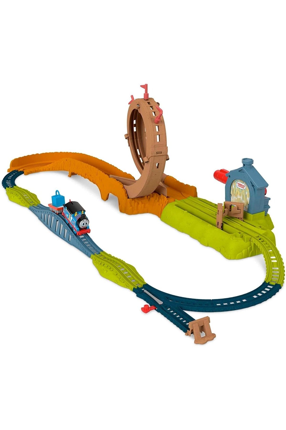 Thomas Friends Launch & Loop Maintenance Yard Büyük Eğlenceli Dev Tren Seti Oyuncak