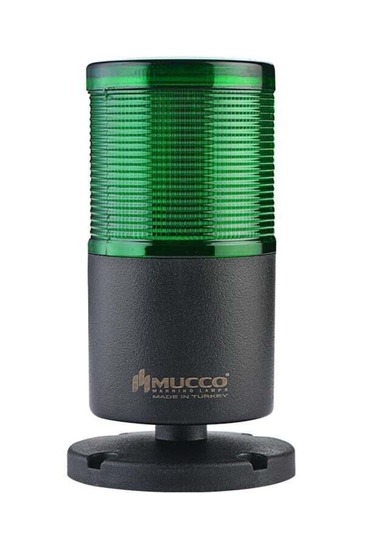 MUCCO 1 Katlı Çakar - Buzzer Işıklı Kolon 12-24v Ac/dc Snt-7013-cb1-yeşil