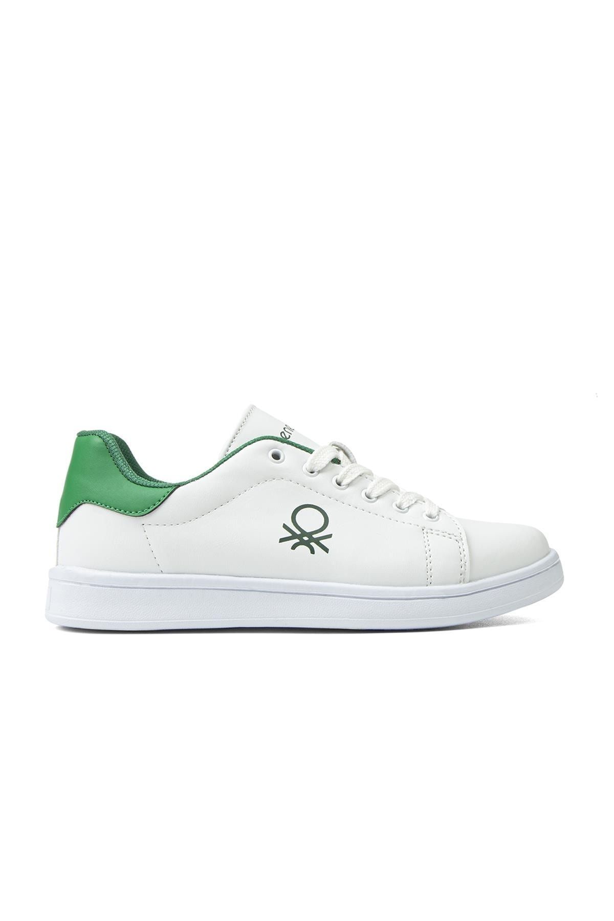 Benetton ® | Bn-30448 - 3542 Beyaz Yesil - Kadın Spor Ayakkabı