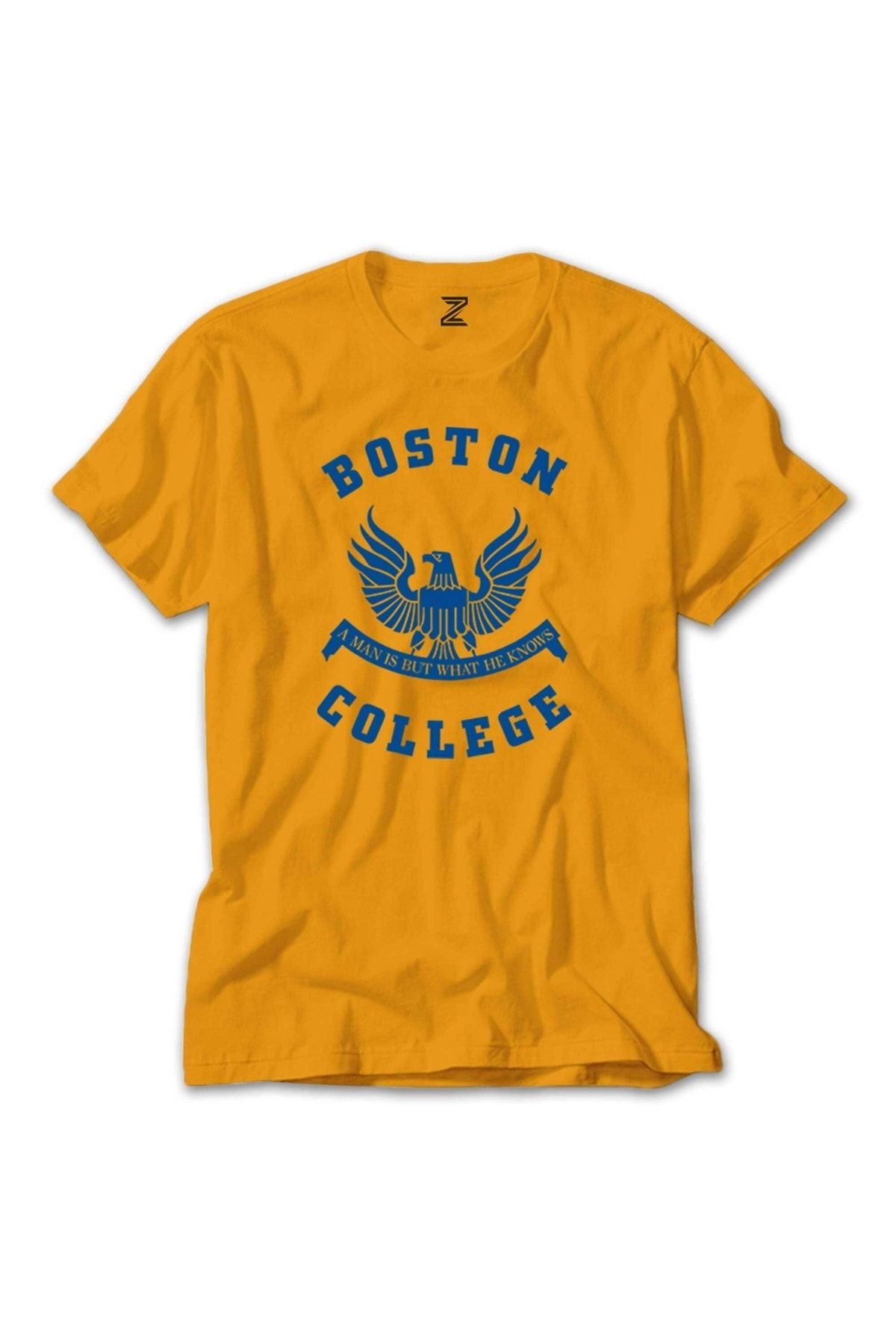 Z zepplin Boston College Logo Sarı Tişört