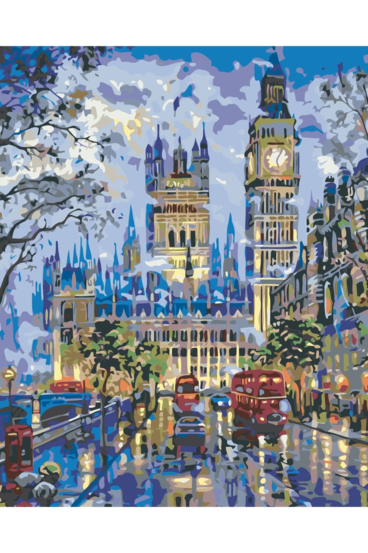 Hobi Tedarik Bir Londra Akşamı Çerçeveli 70x90 Sayılarla Boyama Hobi Seti