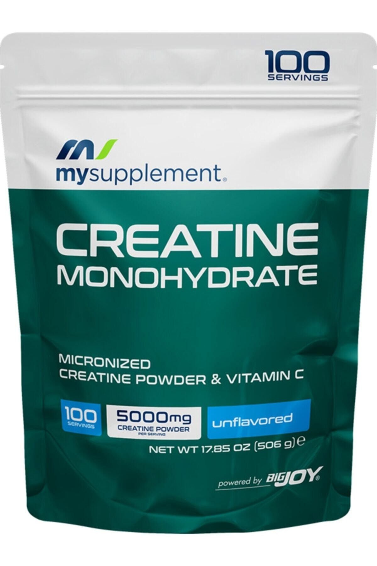 Mysupplement Kreatin Monohydrate Creatine Mikronize 506 gr Doypack 100 Servis Güç Ve Performans Amino Asit