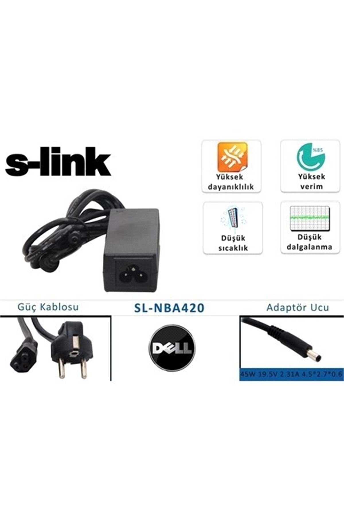 S-Link Sl-nba420 45w 19.5v 2.31a 4.5*2.7*0.6 Dell Ultrabook Standart Adaptör