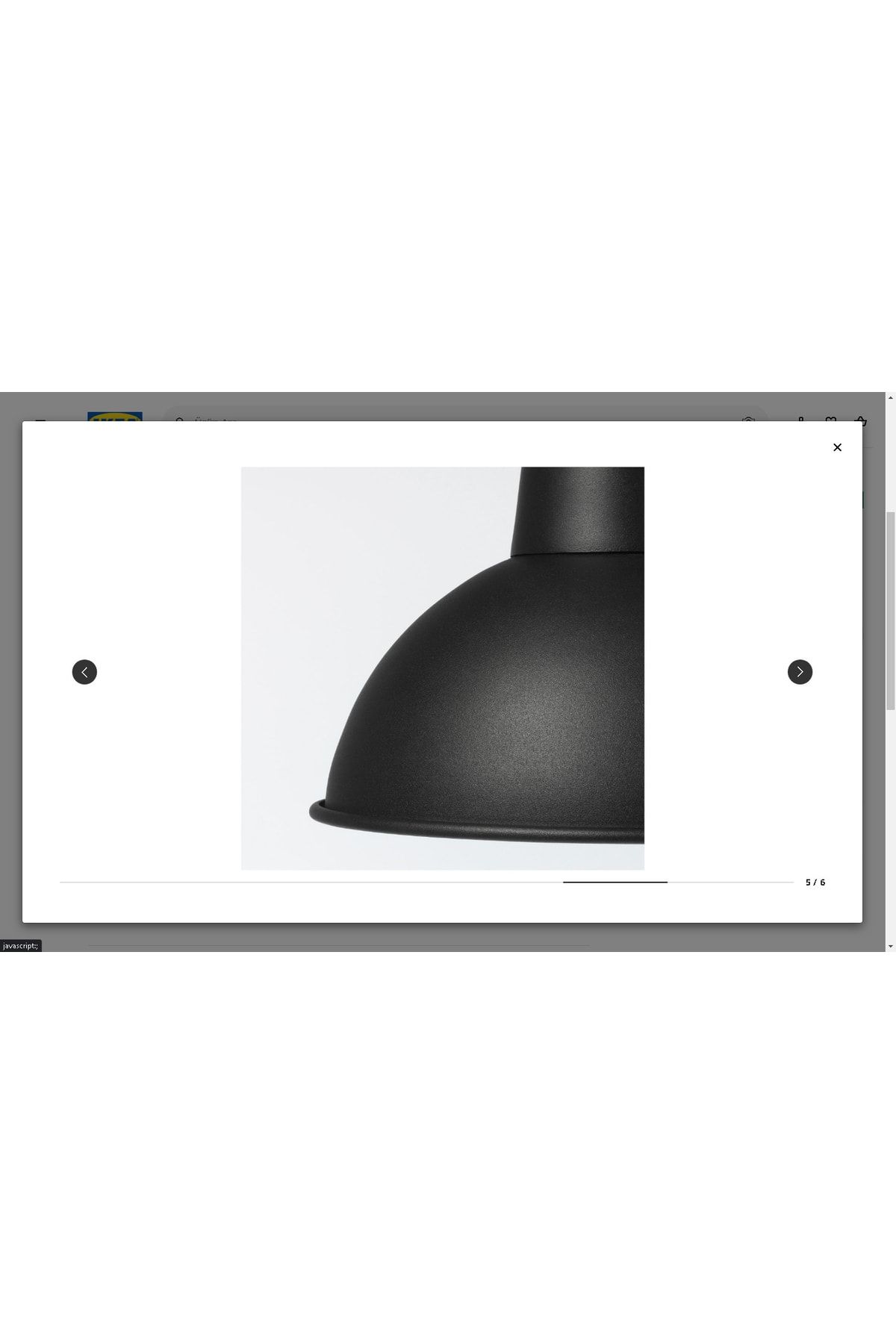 IKEA Skurup ++ A Sarkıt Lamba, Siyah, 19 Cm