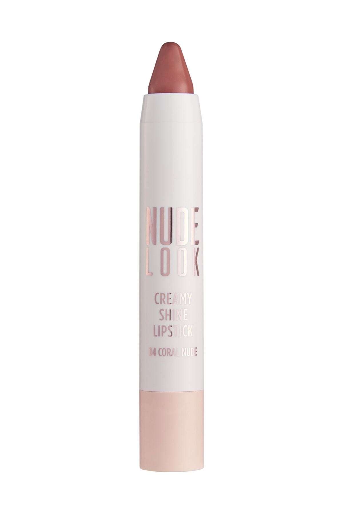 Golden Rose Kremsi Işıltılı Ruj - Nude Look Creamy Shine Lips No:04 Coral Nude 8691190967352