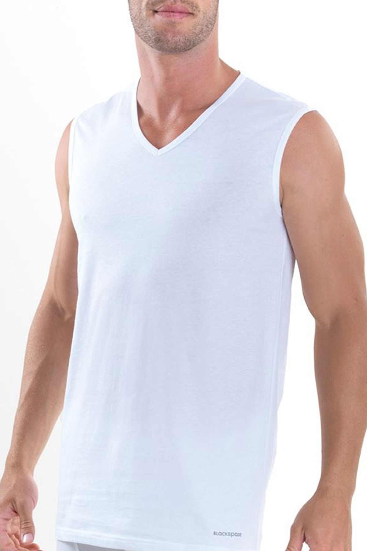 Blackspade Erkek V-yaka Shirt Comfort 9215 - Beyaz