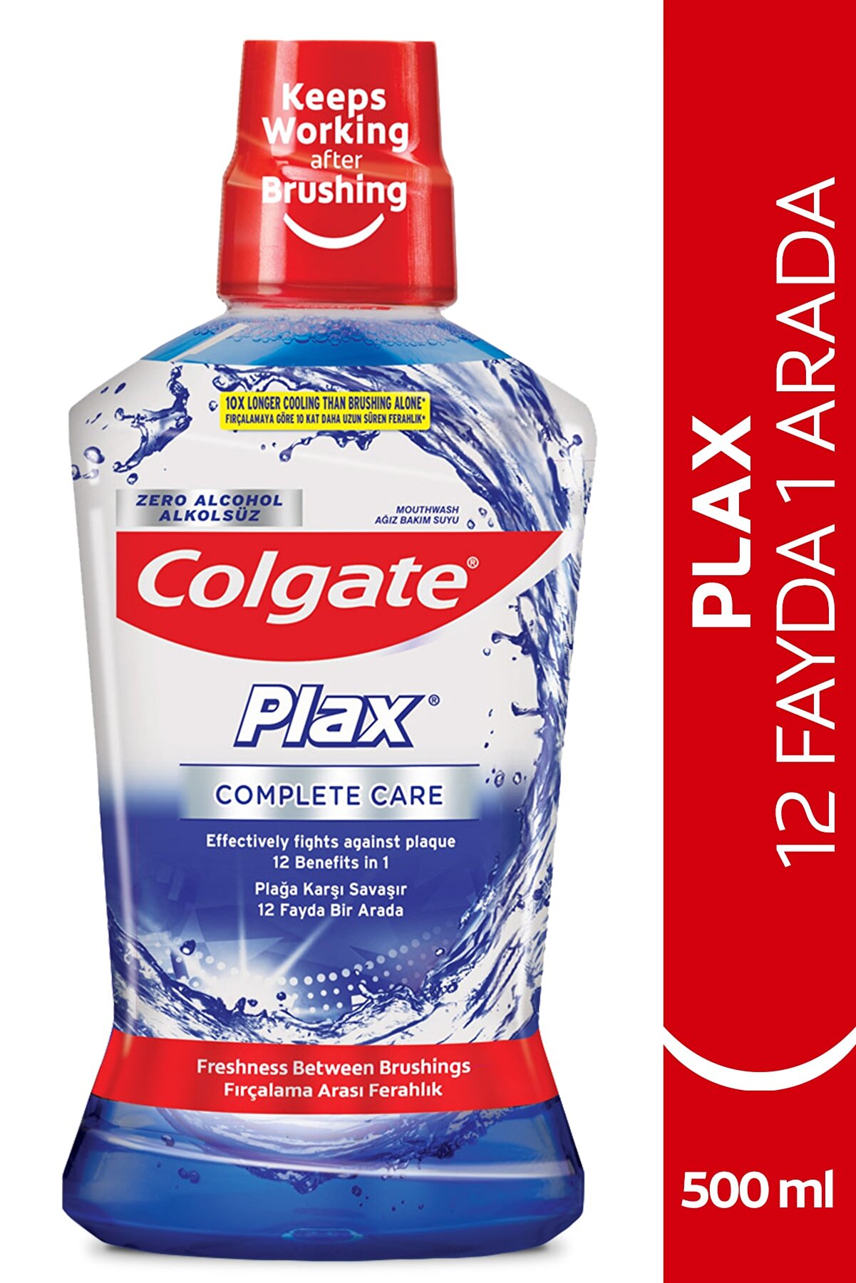 Colgate Plax Complete Care 12 Fayda 1 Arada Alkolsüz Ağız Bakım Suyu 500 ml