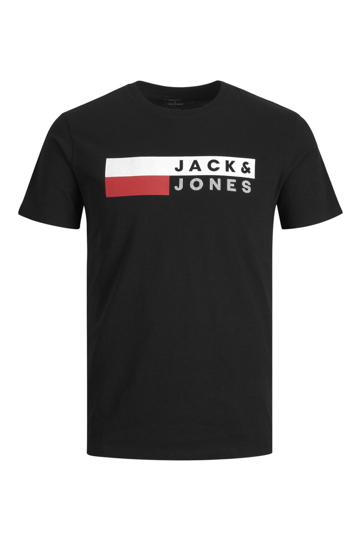 Jack & Jones Logolu Bisiklet Yaka Tisört- Büyük Beden