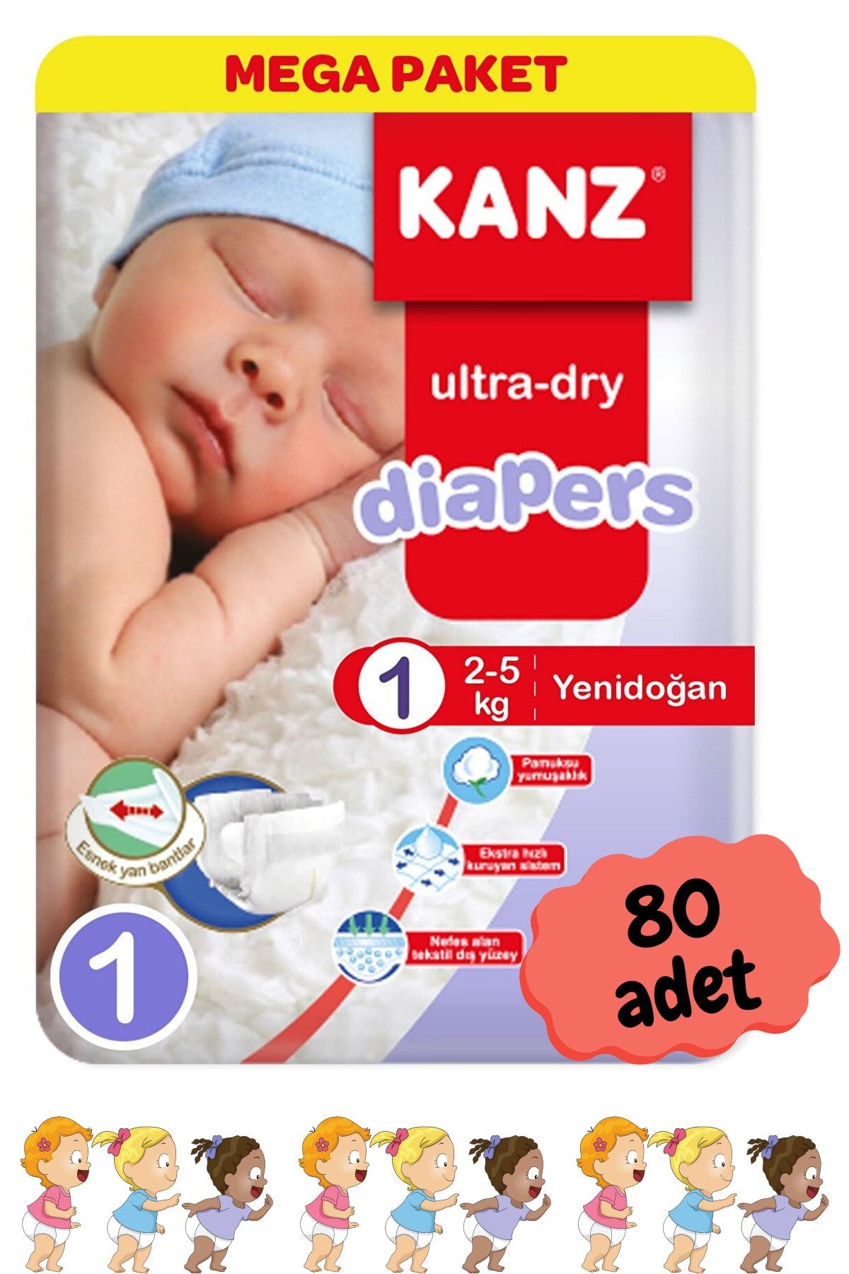 Kanz Bebek Bezi Ekonomik Bebek Bezi Alman Ürünü Bebek Bezi
