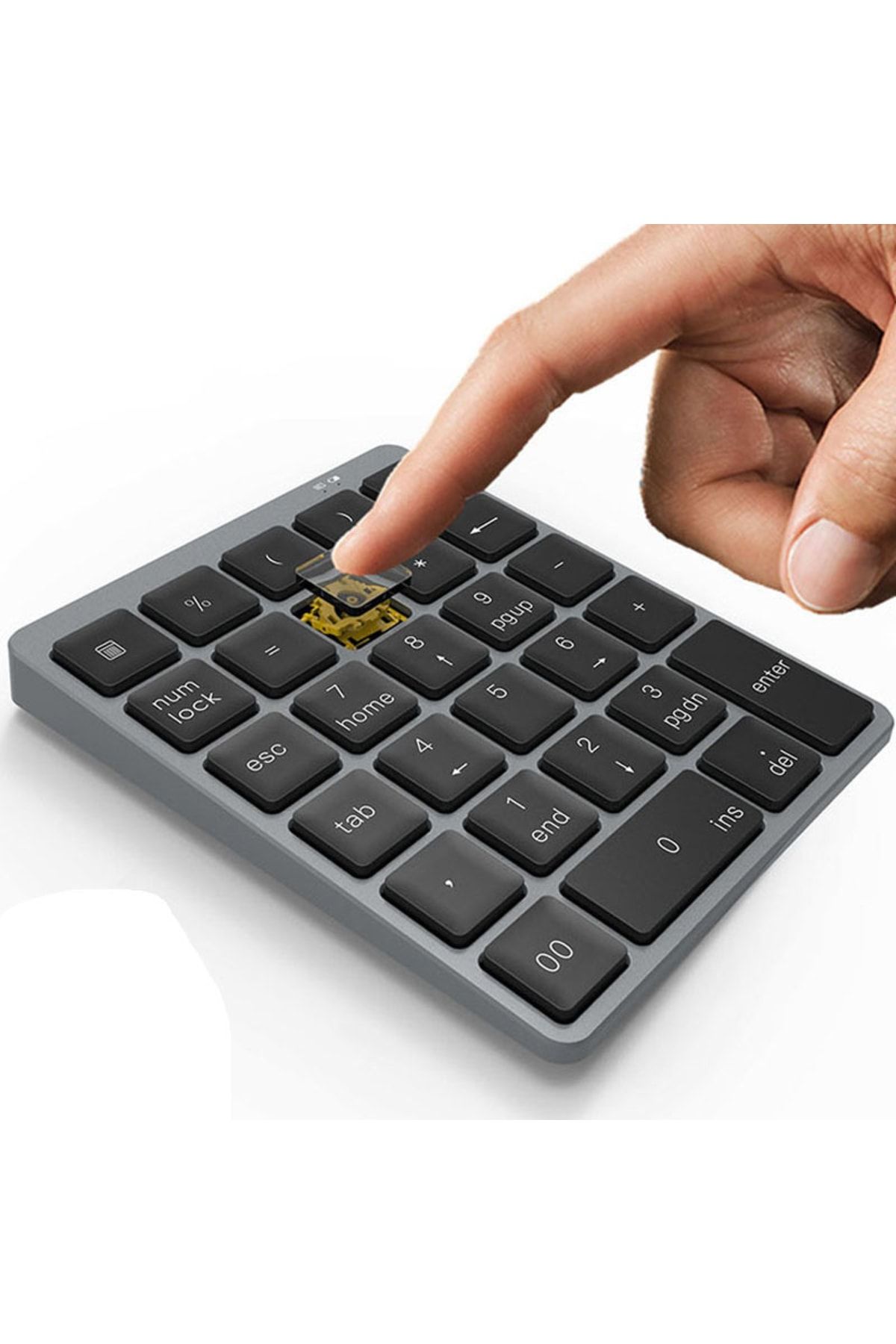 Coverzone Notebook Macbook Uyumlu Bluetooth Kablosuz Numerik Klavye Mini Ince Şarjlı Numaralı Klavye F960