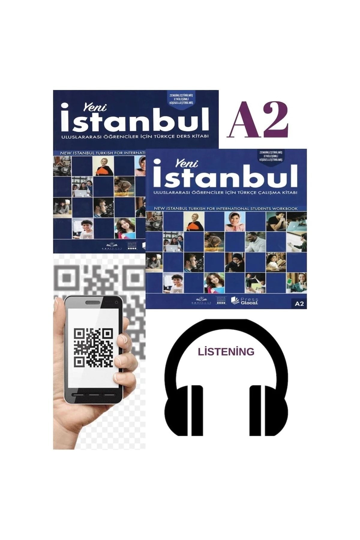 Genel Markalar Yabancılar Için Türkçe Yeni Istanbul A2 Qr Kod Etkileşimli(cd'siz