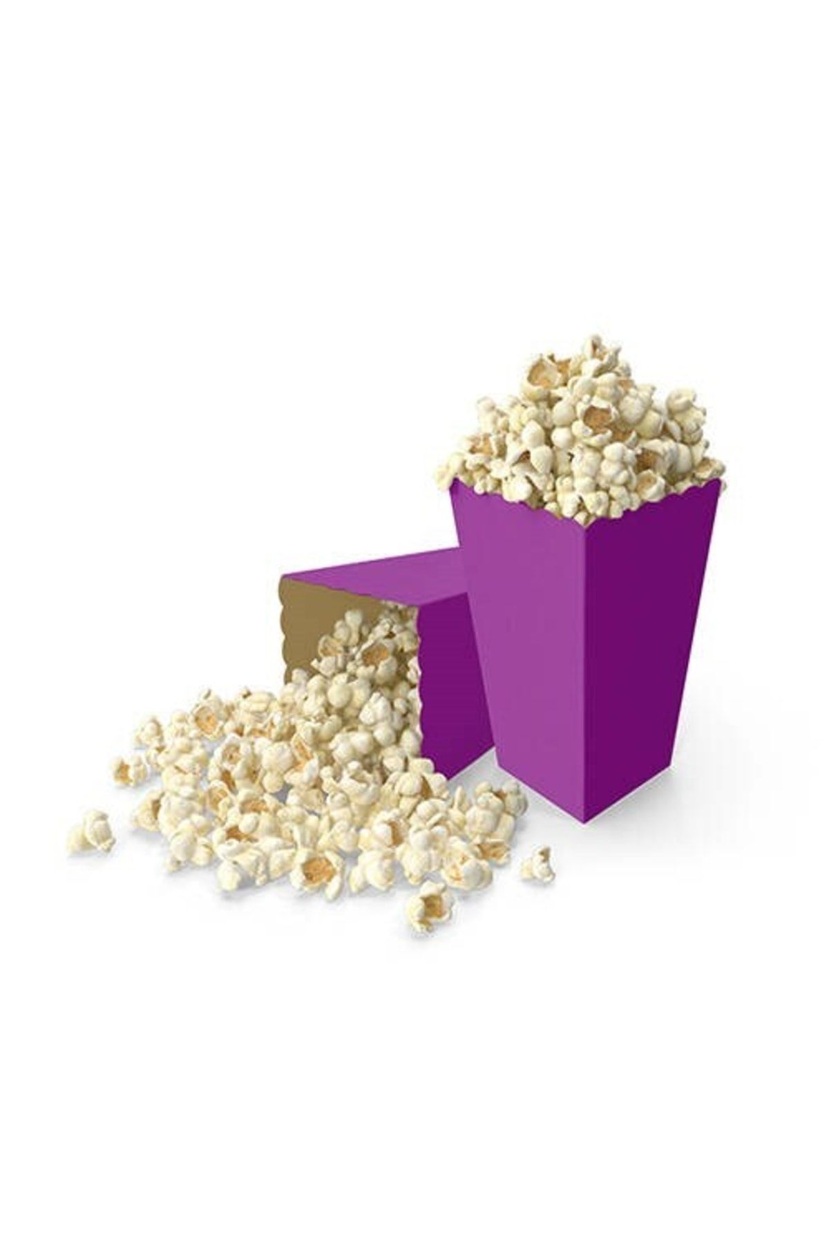 kullanatparti Mor Mısır Kutusu + Mor Patlamış Mısır Kutusu + Mor Popcorn Kutusu 8'li