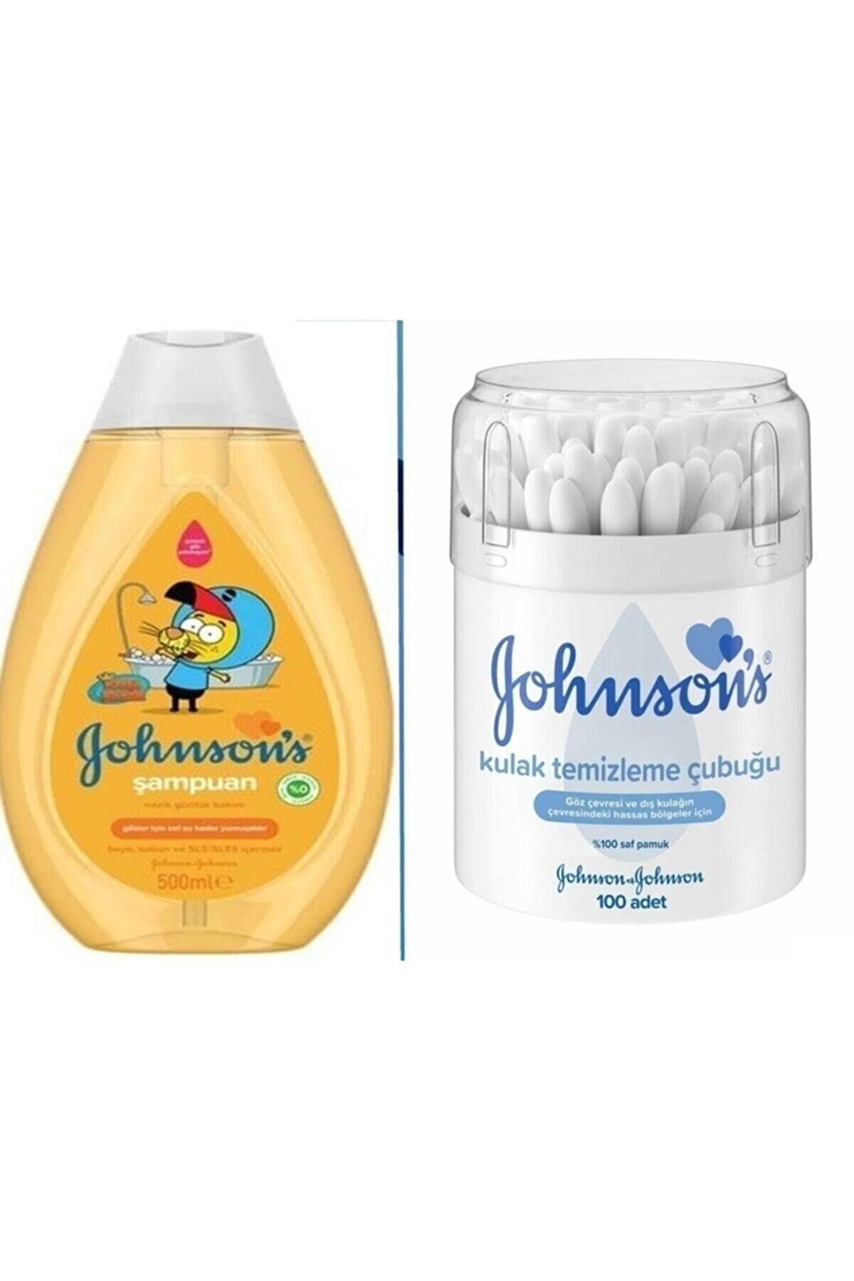 Johnson's Kral Şakir Bebek Şampuanı 500 ml Kulak Temizleme Çubuğu 100 Adet