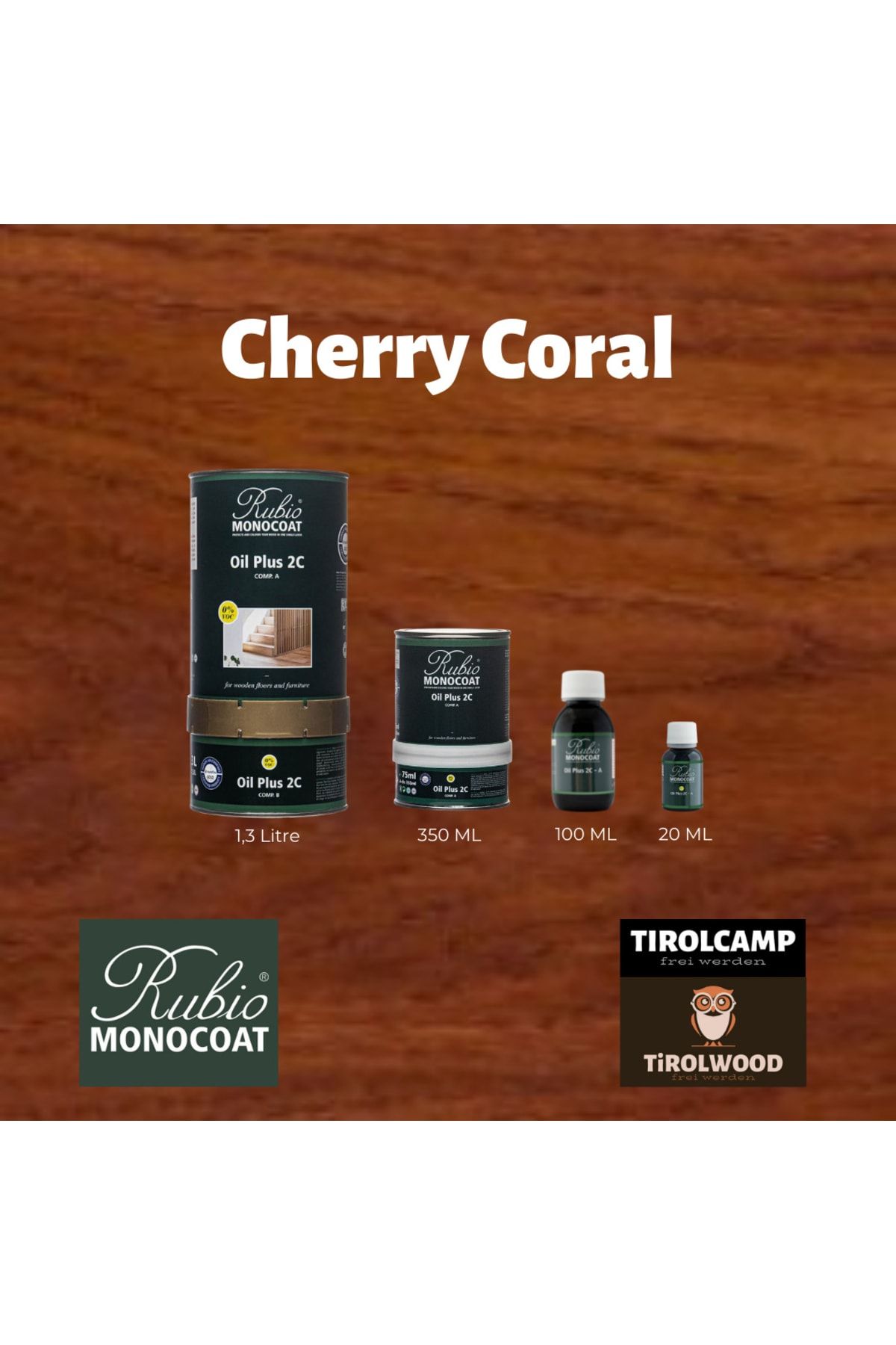 Rubio Monocoat Oil Plus 2c - 350 Ml Cherry Coral