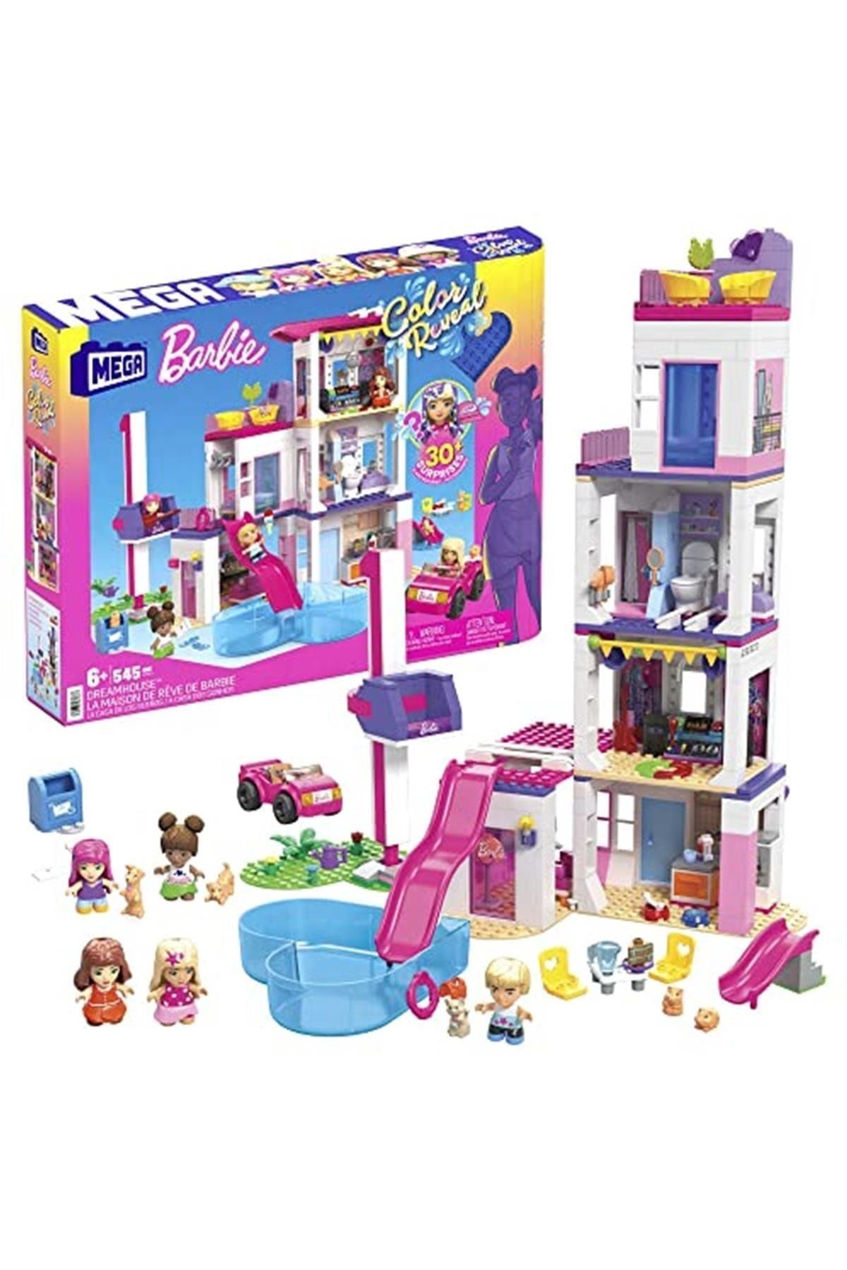 Mega Bloks Mega Barbie Color Reveal Rüya Evi Yapı Seti, 5 Mini Bebek Ve 6 Hayvanla 25'ten Fazla Sürpriz Içerir