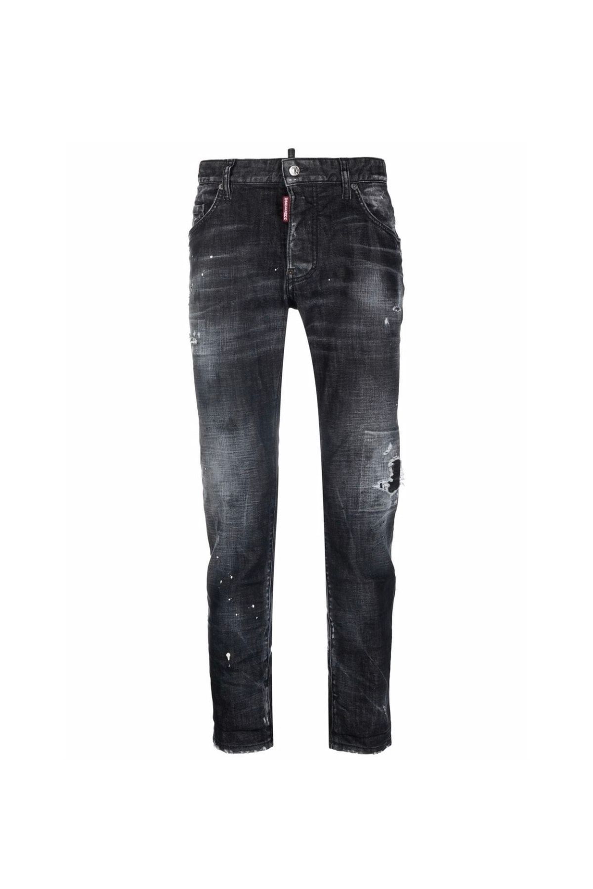 DSquared2 Mid-rise Distressed Straight Leg Jeans