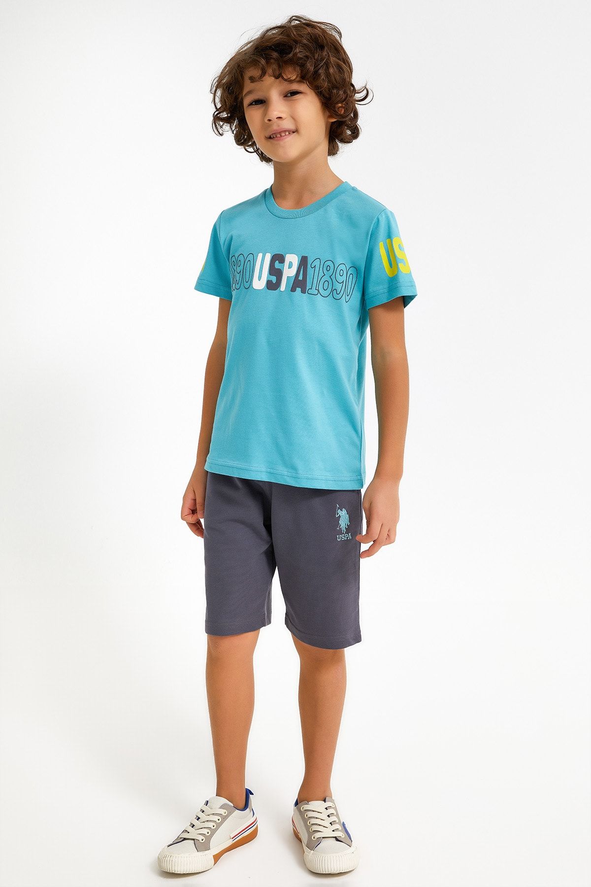 U.S. Polo Assn. Çocuk Lisanslı Alt Üst T-shirt Takım