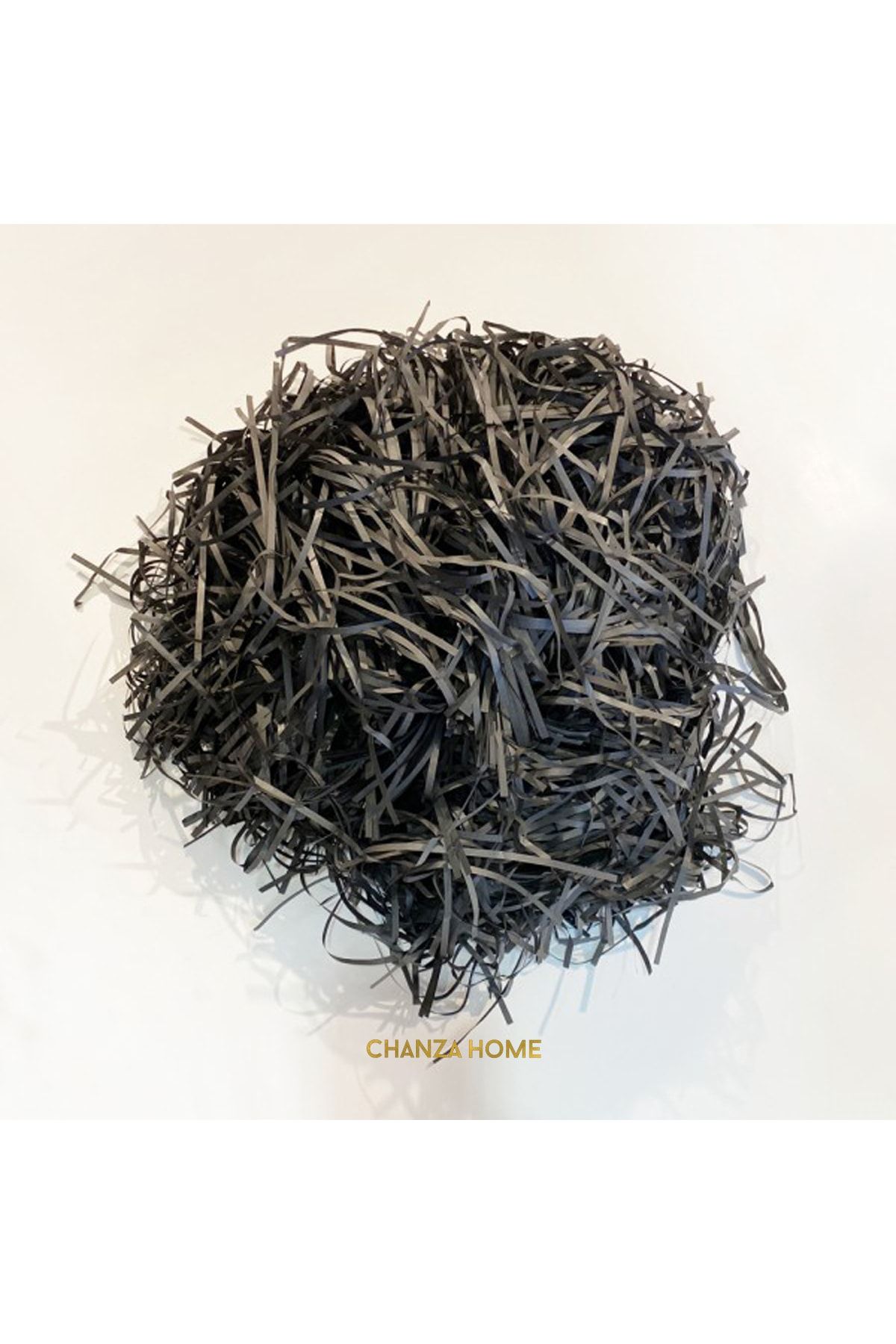 CHANZA HOME 250 Gram A Kalite Siyah Kırpık Kağıt Hediye Kutusu Siyah Dolgu Malzemesi