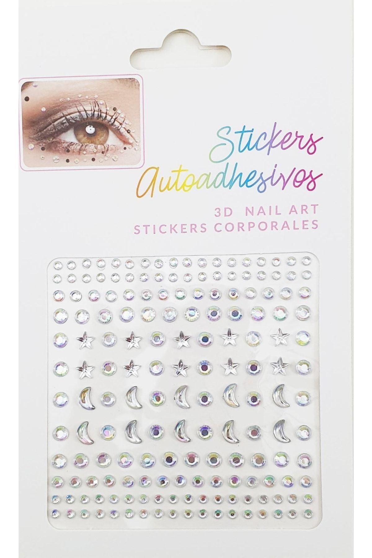 AlpCollection Kendinden Yapışkanlı 169 Adet Yüz Taşı Tırnak Sticker Nail Art