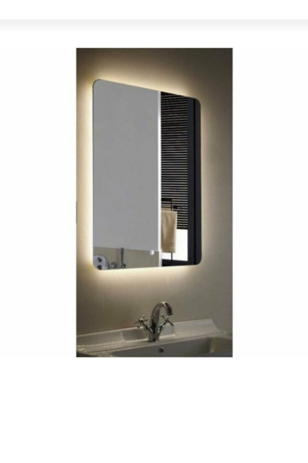 Toprak dekor 70*60 Ledli Banyo Aynası Tuvalet Aynası