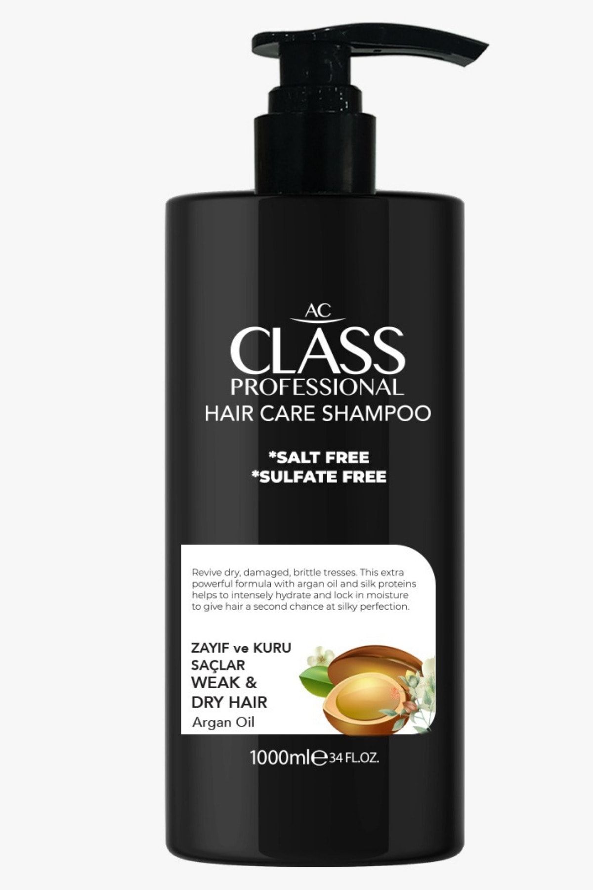 AC CLASS Sülfatsız - Tuzsuz Zayıf Ve Kuru Saçlar - Weak & Dry Hair Şampaun 1000 Ml