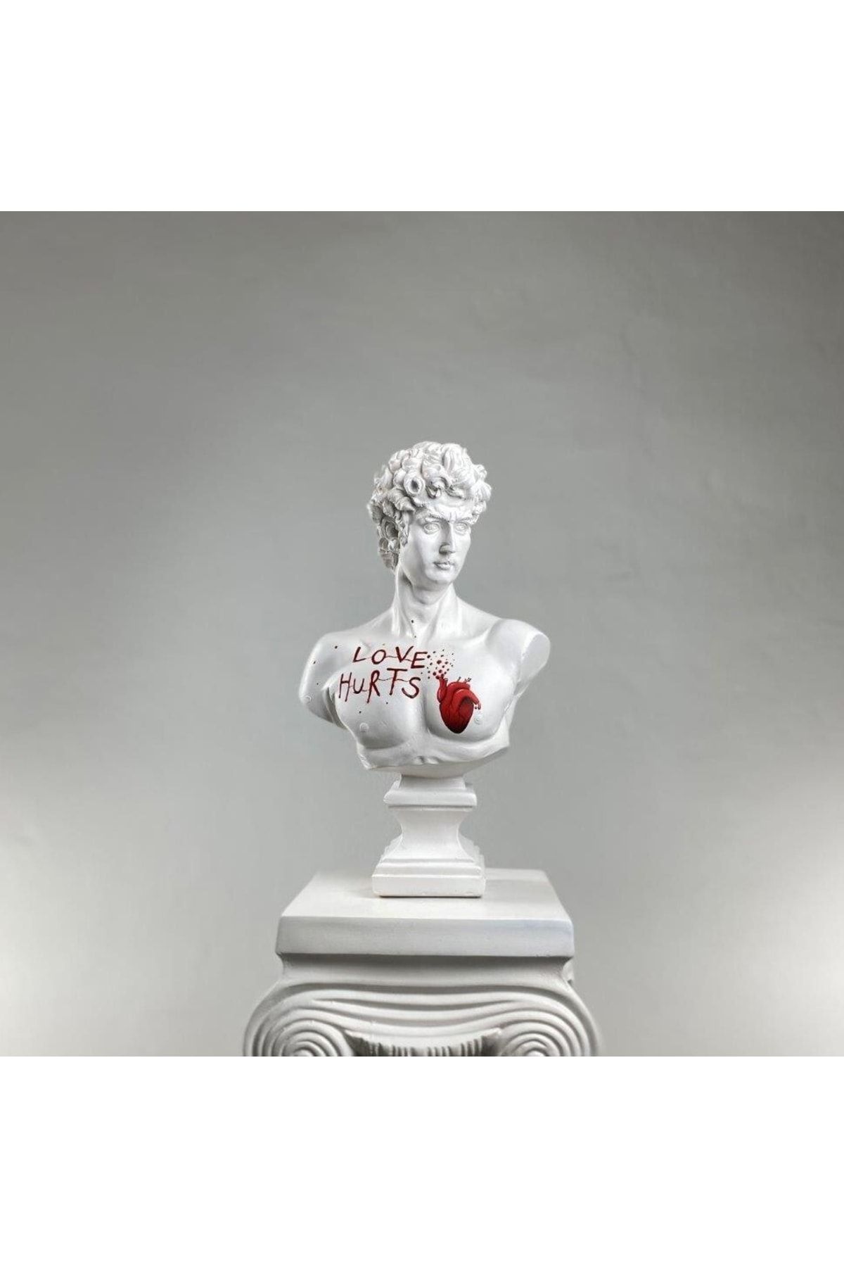 Hedgehog Art David "desperate Lover" Heykel, Büyük Boy Büst, Özel Tasarım Dekoratif Heykel, Michelangelo David