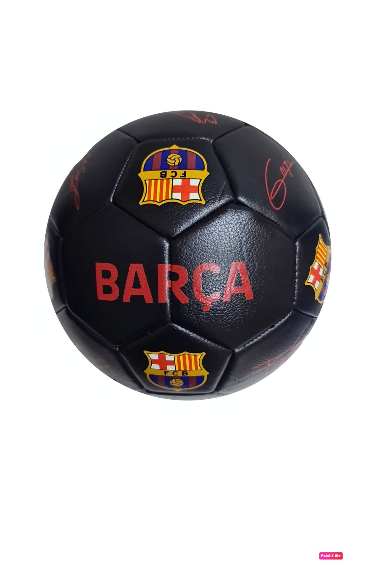 keufman Lisanslı Tam Kadro Imzalı Barça Fc Barcelona 4 Astarlı El Dikişli 400 Gr Futbol Topu No:5 Tüm Zemin