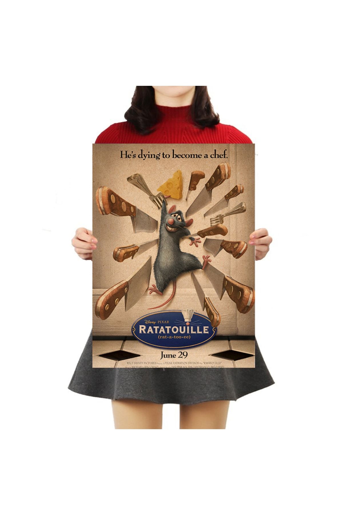 Caph Design Ratatouille Vintage Kraft Poster - 33x48cm