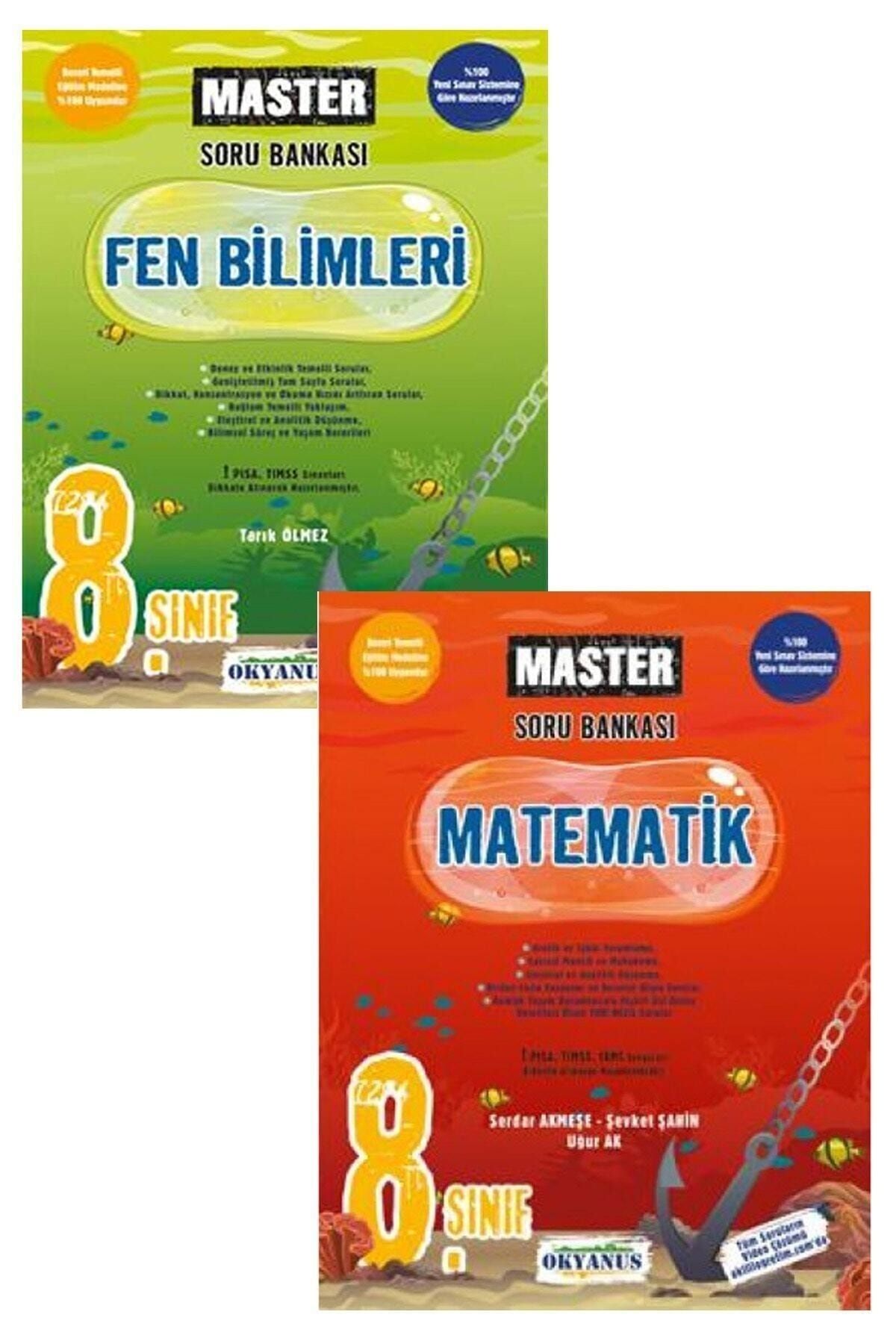 Okyanus Yayınları 8.sınıf Master Matematik  Fen Bilimleri Soru Bankası Seti
