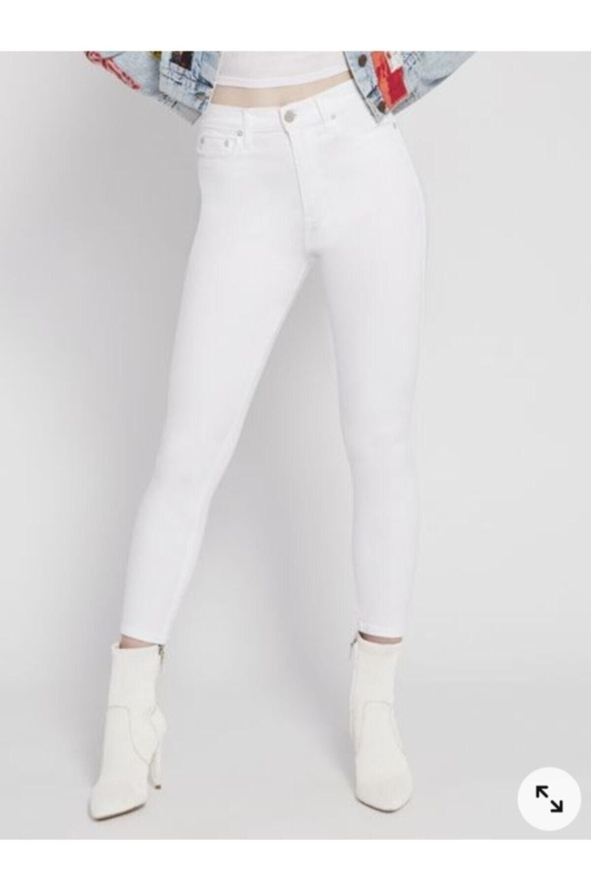 Maystore B.e.y.a.z Skinny Jeans Beyaz Kot Uzun Bacak S.ü.p.e.r Slim
