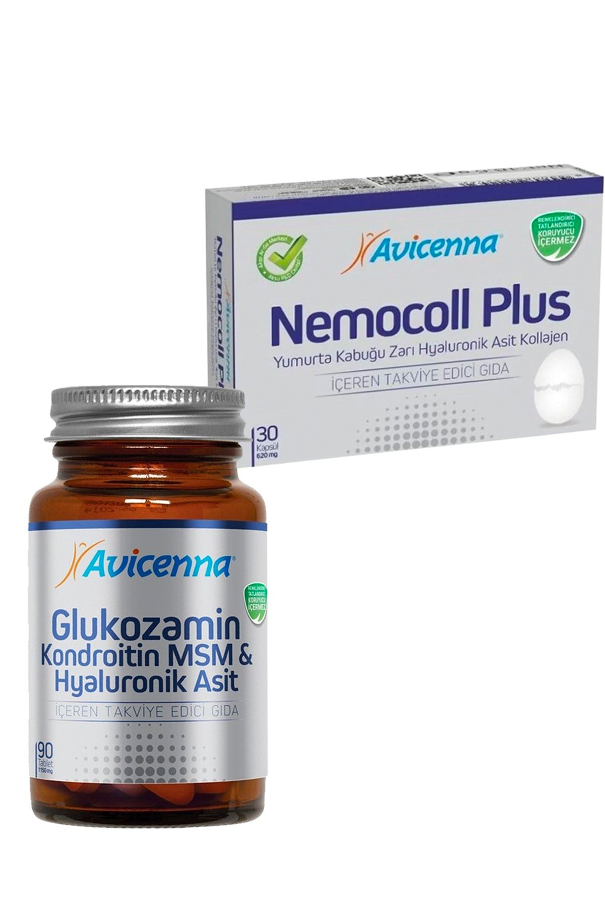 Avicenna Glukozamin Ve Nemocoll Plus Seti - Yumurta Kabuğu Zarı + Kolajen + Glukozamin / Sporcu Set