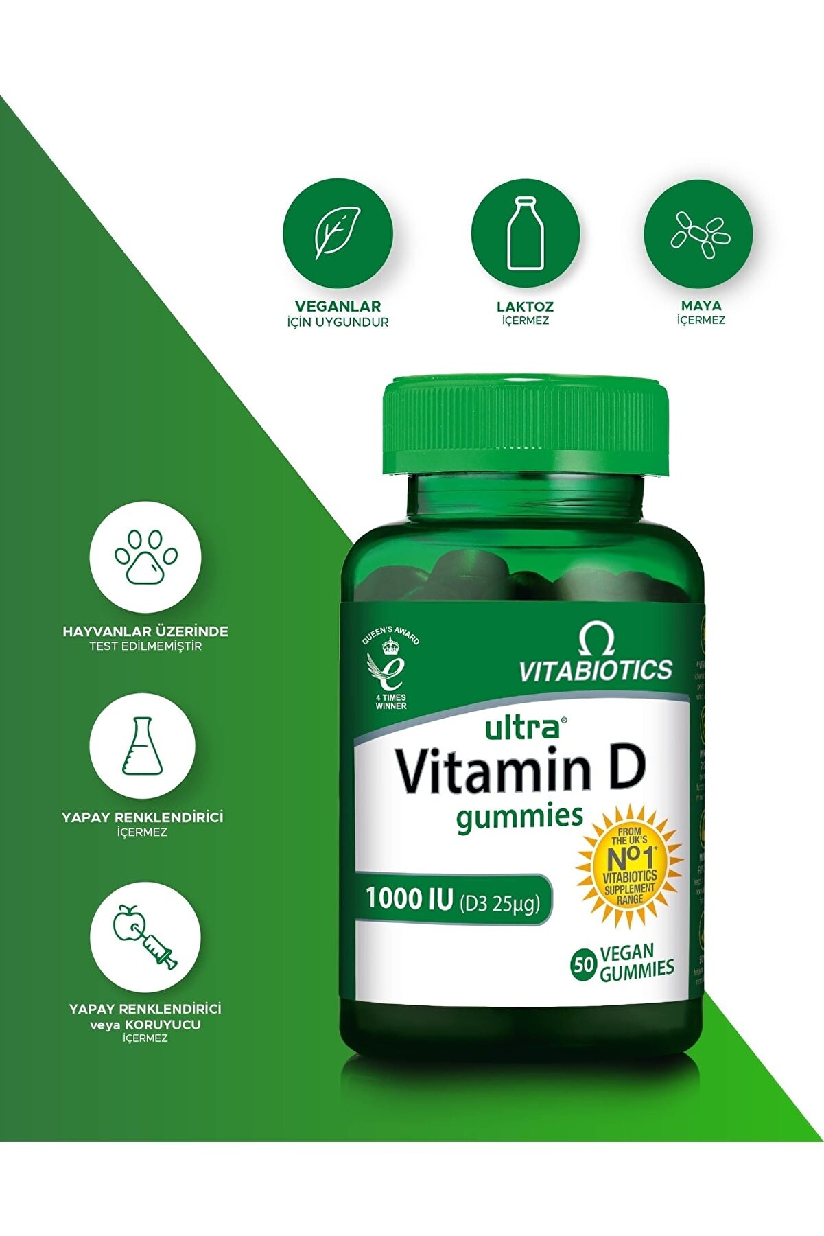 Vitabiotics Ultra Vitamin D Gummies 1000ıu 50 Vegan Gummies Fiyatı