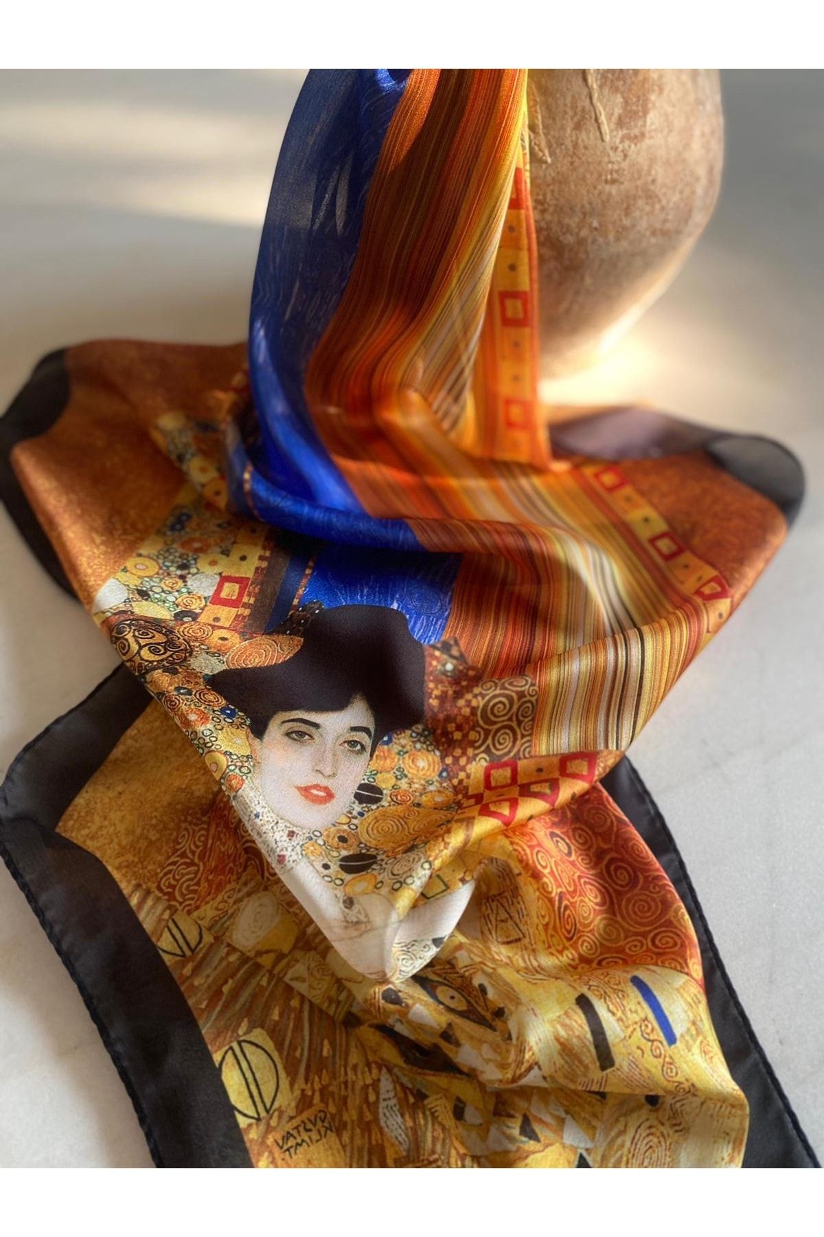 Nina Home Gustav Klimt Adele %100 Ipek Fular