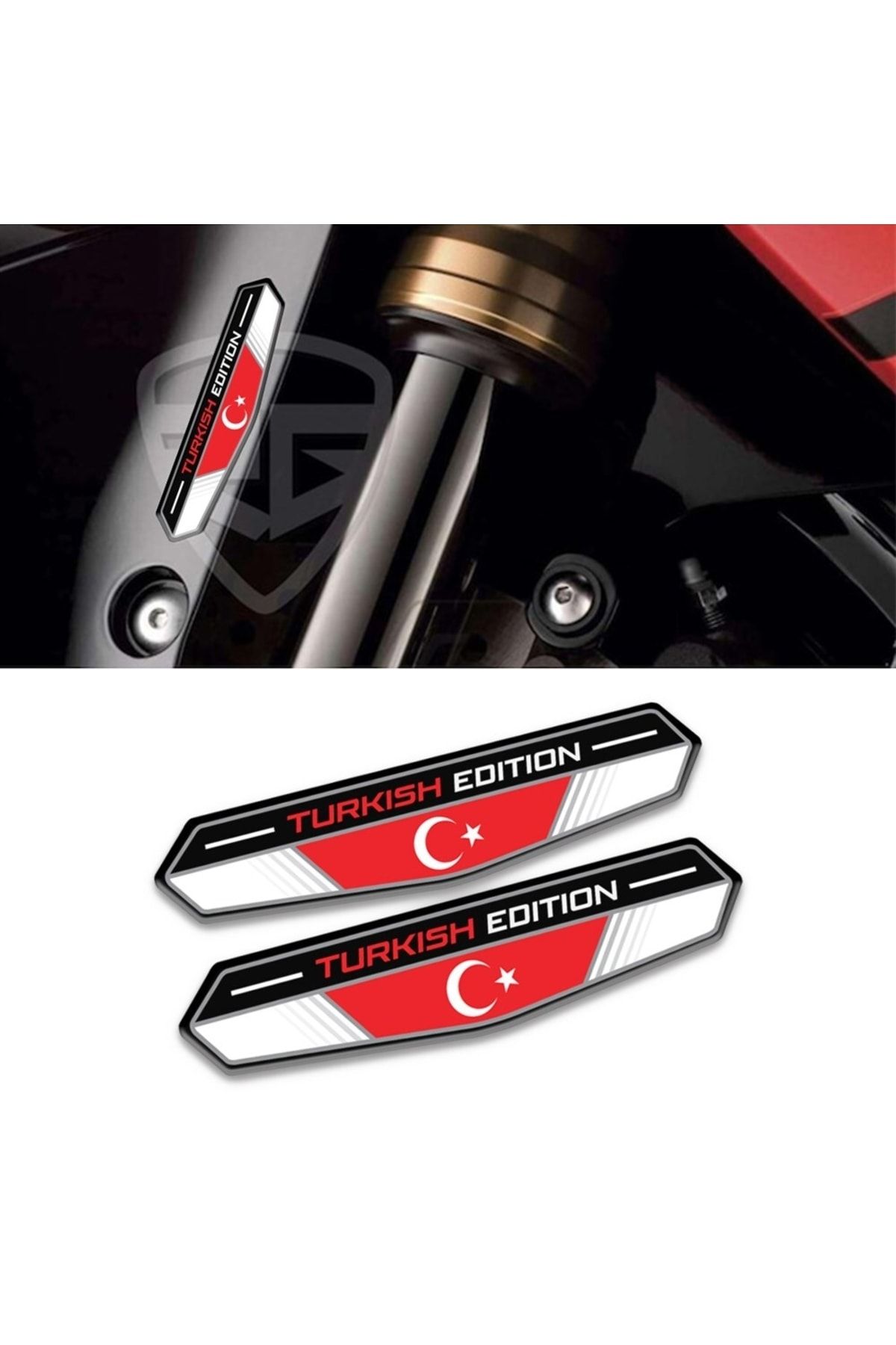 Redline Grafik 3d Motosiklet Çıkartma Etiket Sticker Turkish Edition