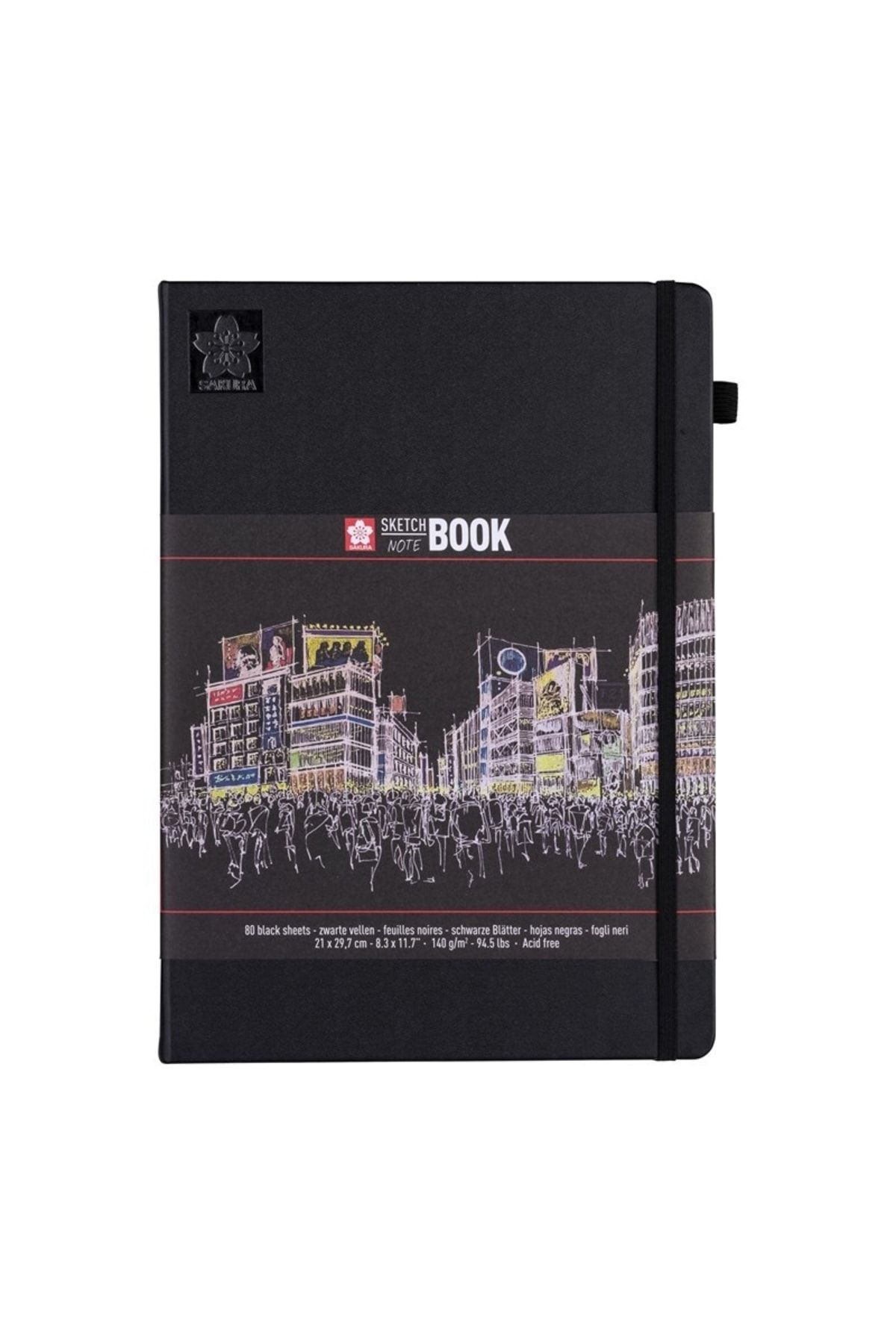 Sakura Sketch-note Book Siyah Kağıt 21x30cm 140gr 80 Yaprak