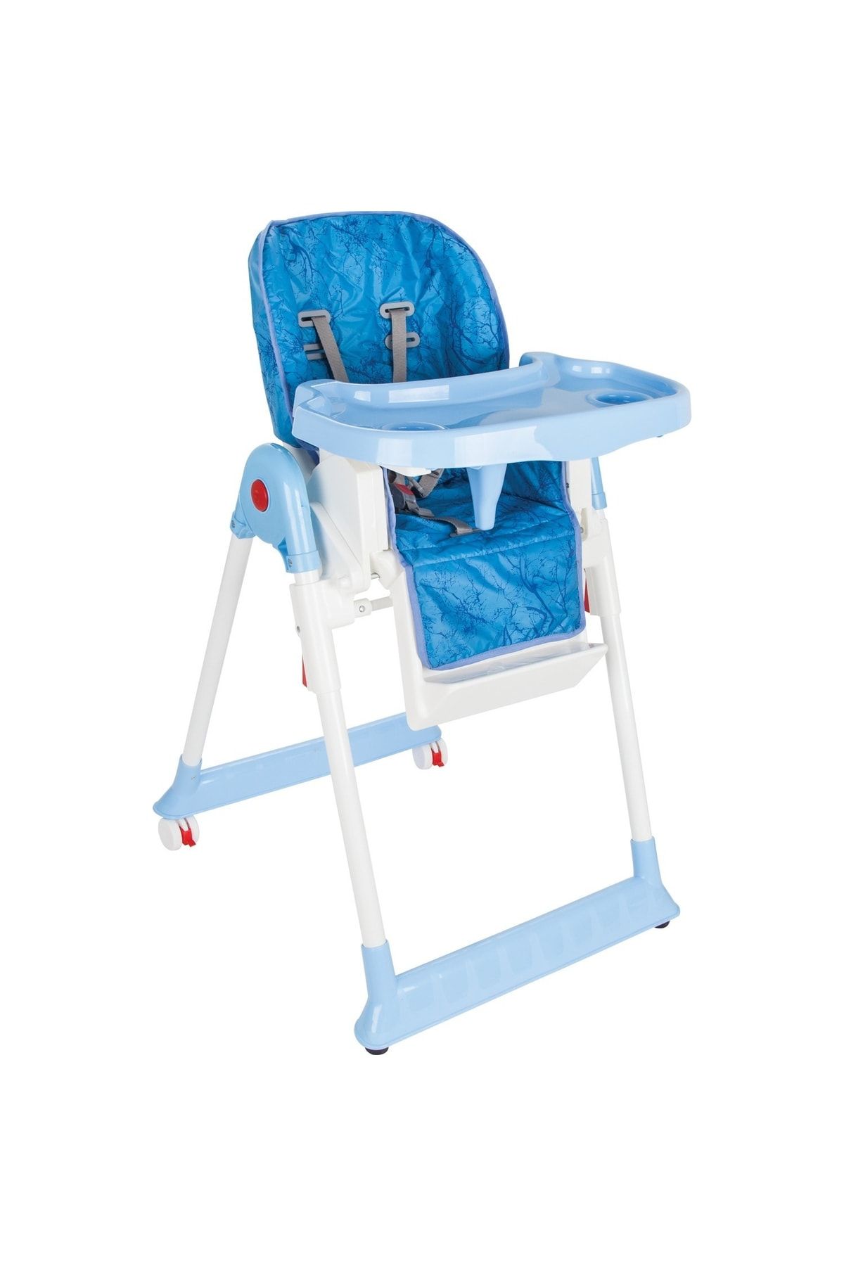 PİLSAN Süper Mama Sandalyesi - Yükseklik Ayarlı, Kademeli, Ön Tepsili Mavi