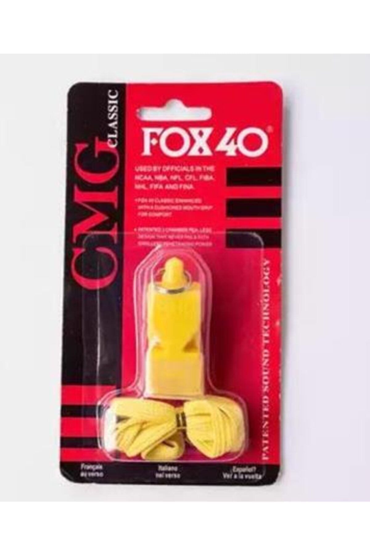 Fox 40 Sarı Classic Düdük, Ağızlık Ve Boyun Ipi Hediyeli, Kutusunda