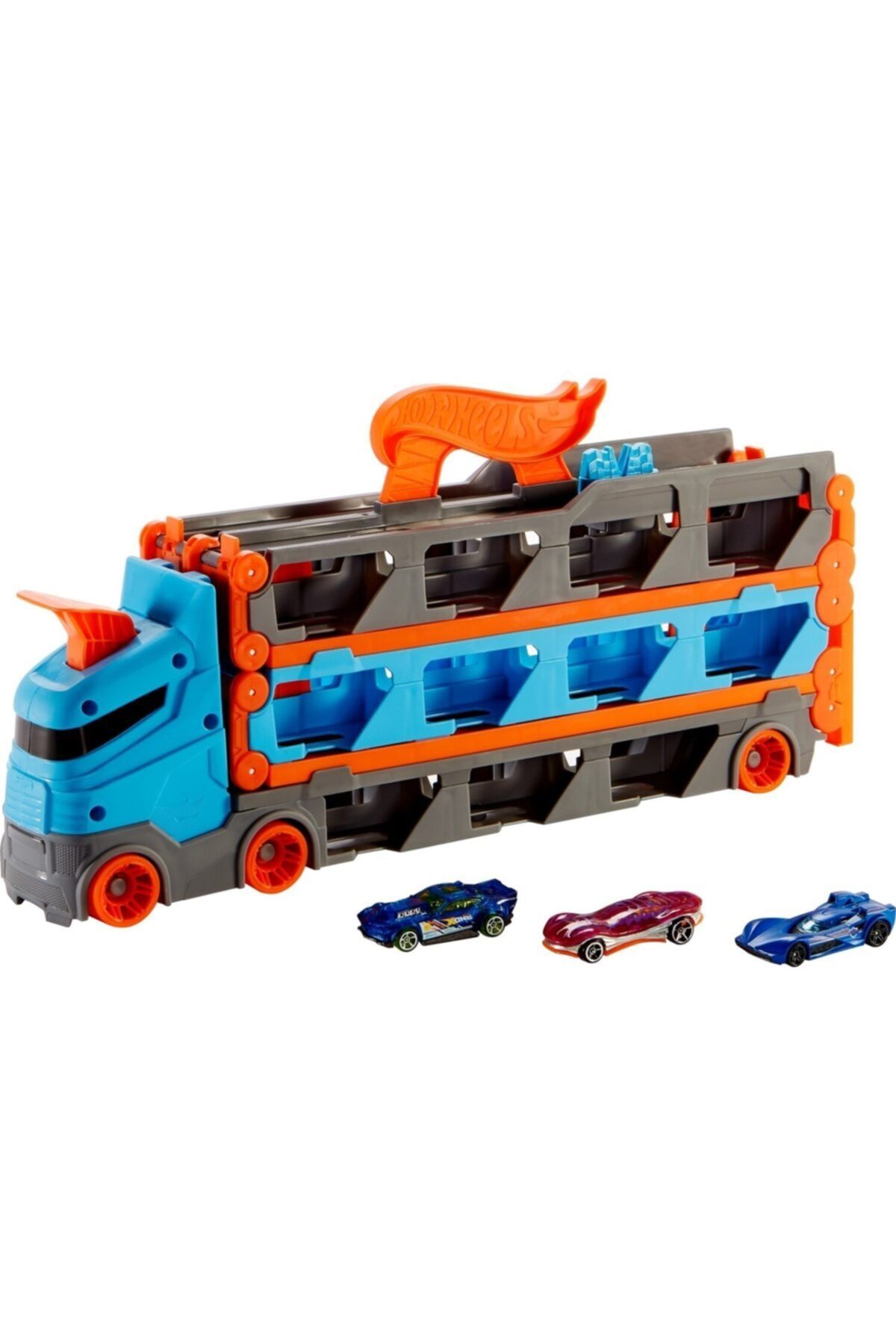 HOT WHEELS ® Sürat Pistli Tır, 3 Adet 1:64 Ölçekli Araba Içerir, 4-8 Yaş Arası Çocuklar Için % 100 Or