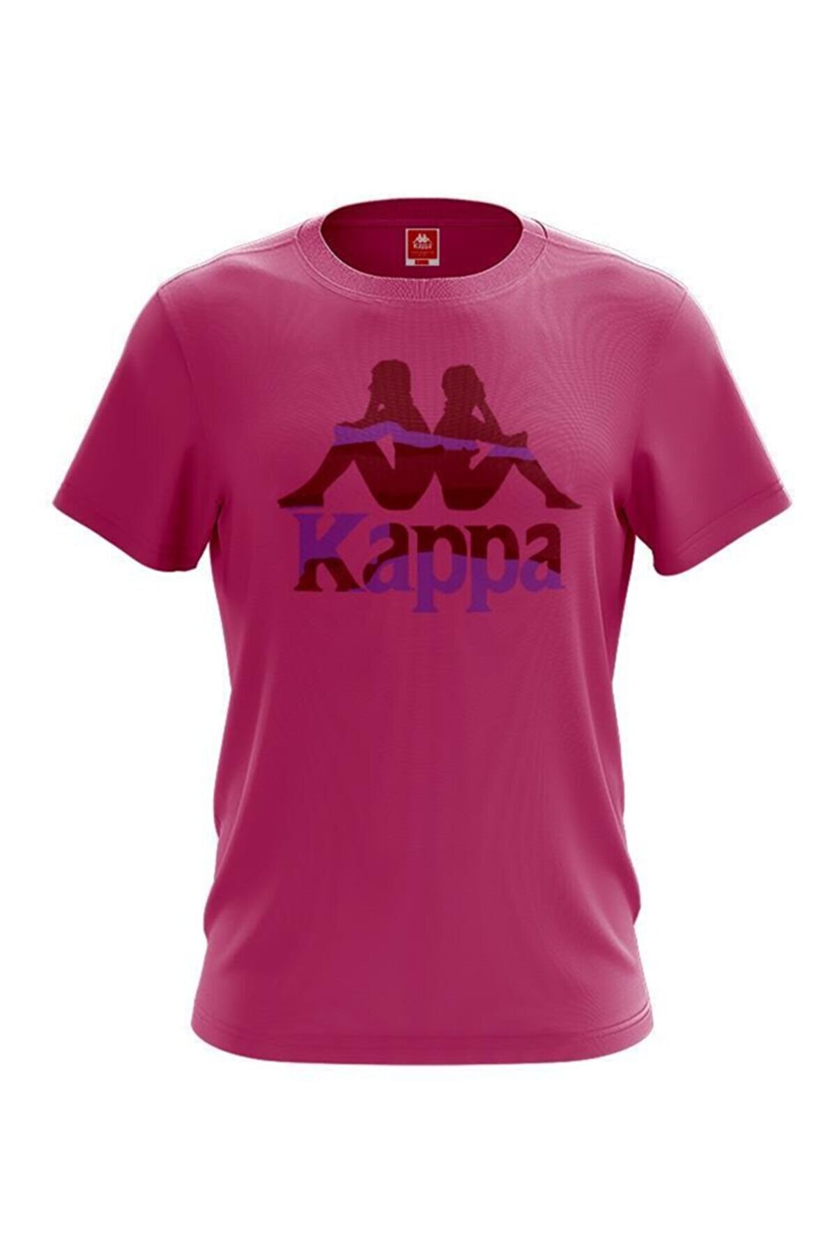 Kappa Kadın Baskılı T-shirt Zıksı Fuşya