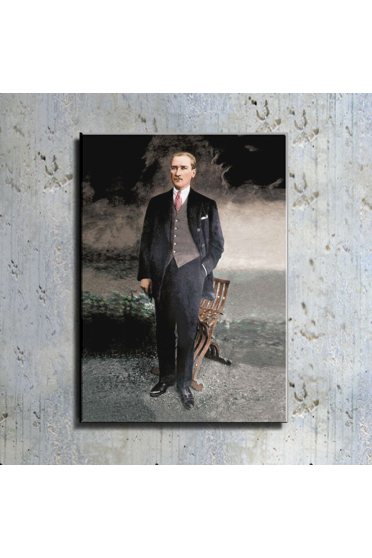 mağazacım Atatürk Takım Elbiseli Boy Resmi 90 X 125 cm Kanvas Tablo