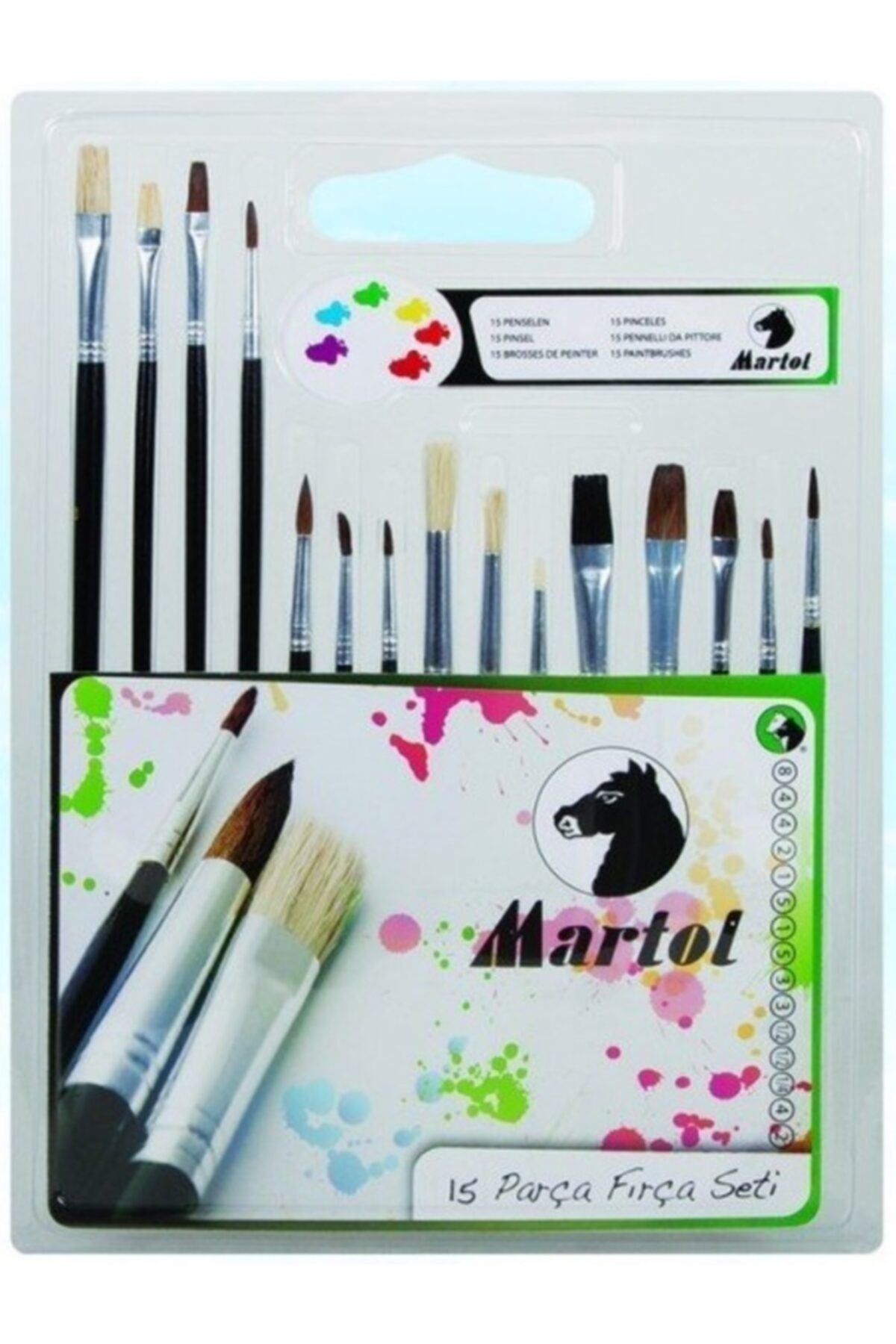 Maries Martol Resim Fırça Seti 15 Li (Sulu-akrilik-yağlı-guaj Boya)