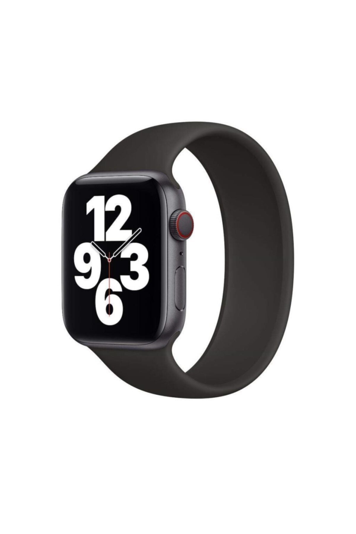 Zore Apple Watch 38 mm Uyumlu Siyah Solo Loop Medium Kordon