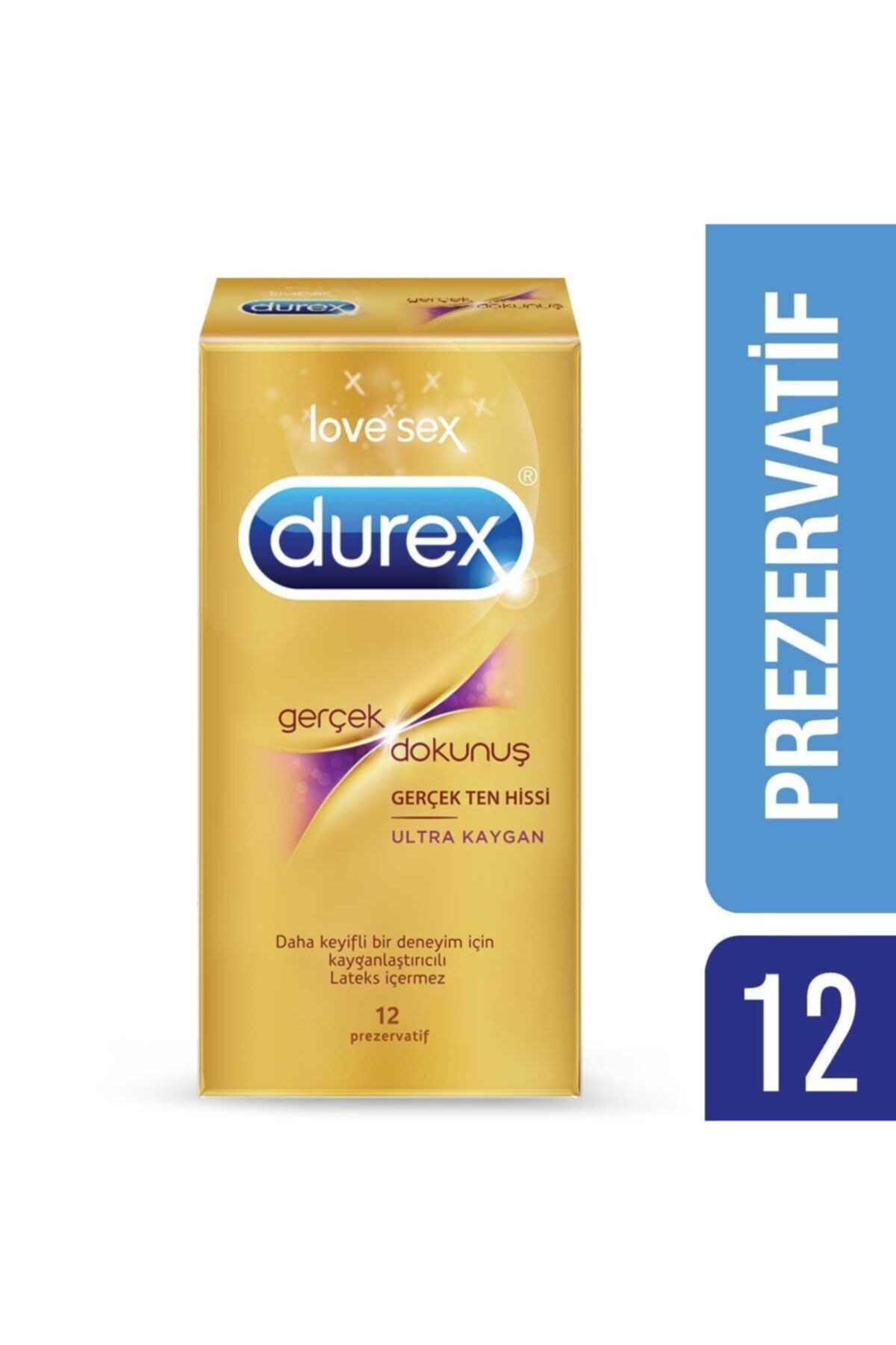 Durex Gerçek Dokunuş Ultra Kaygan Prezervatif 12'li
