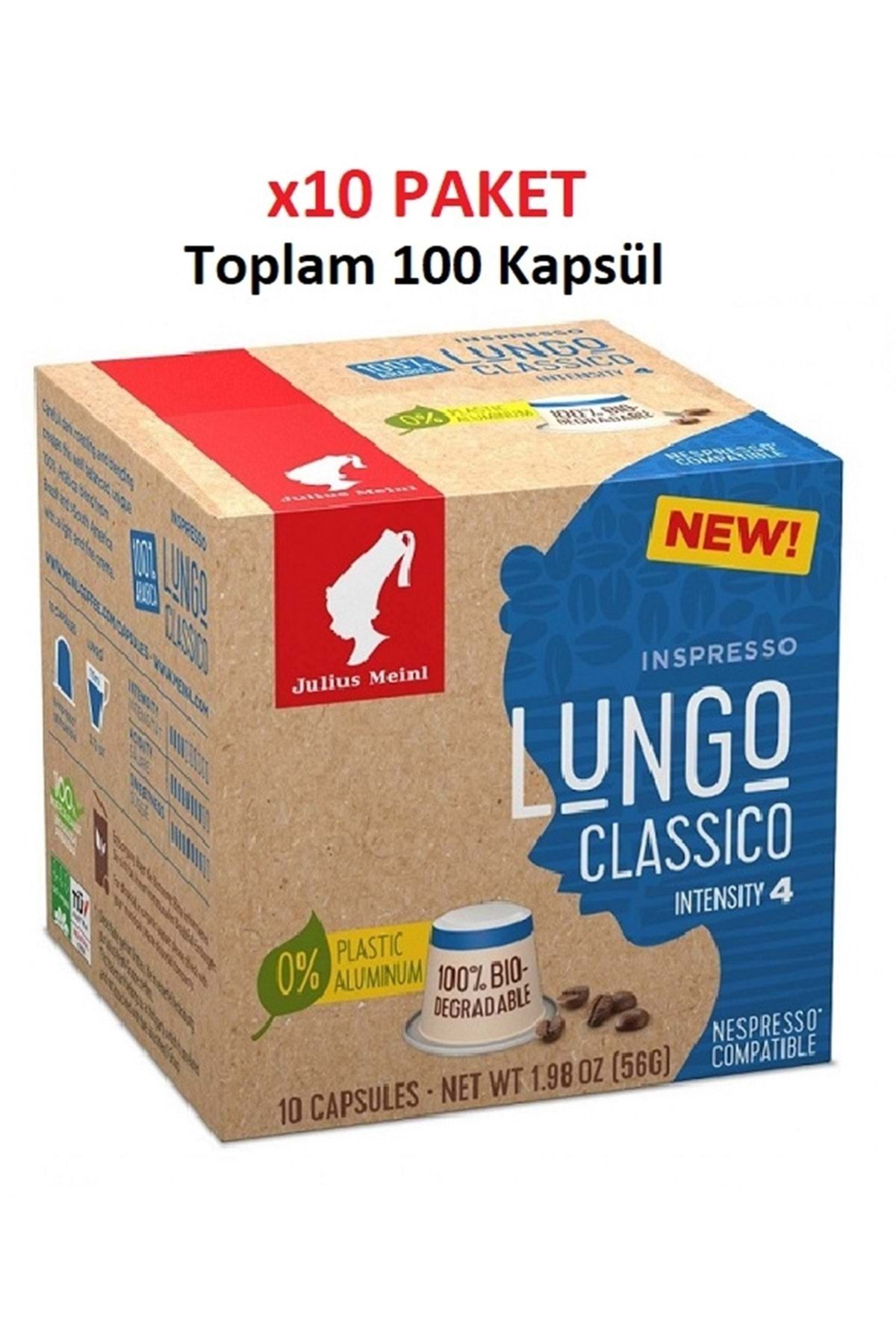 Julius Meinl Lungo Classico Nespresso Kapsül Kahve 100 Adet